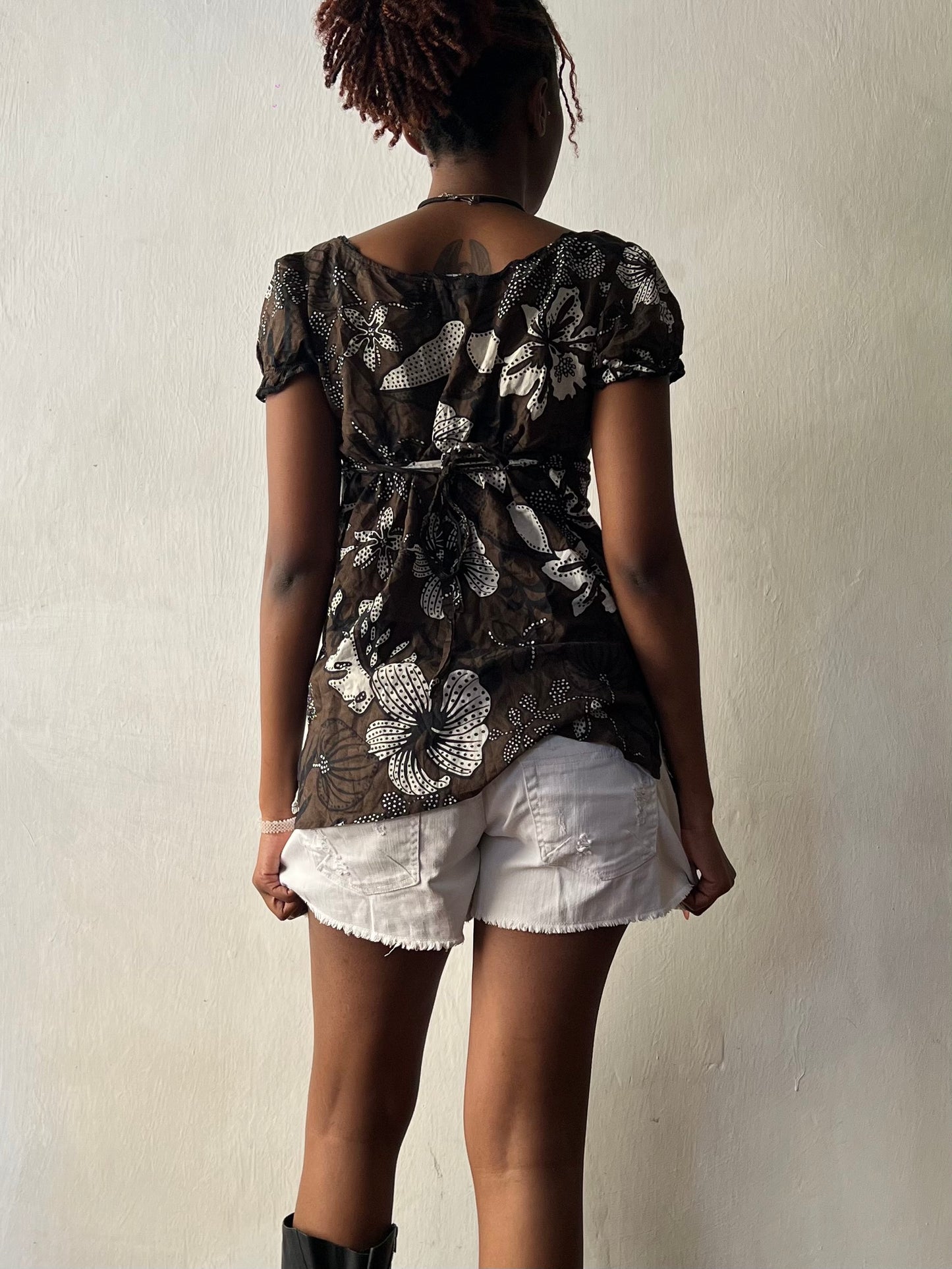 Bohemian baby doll top