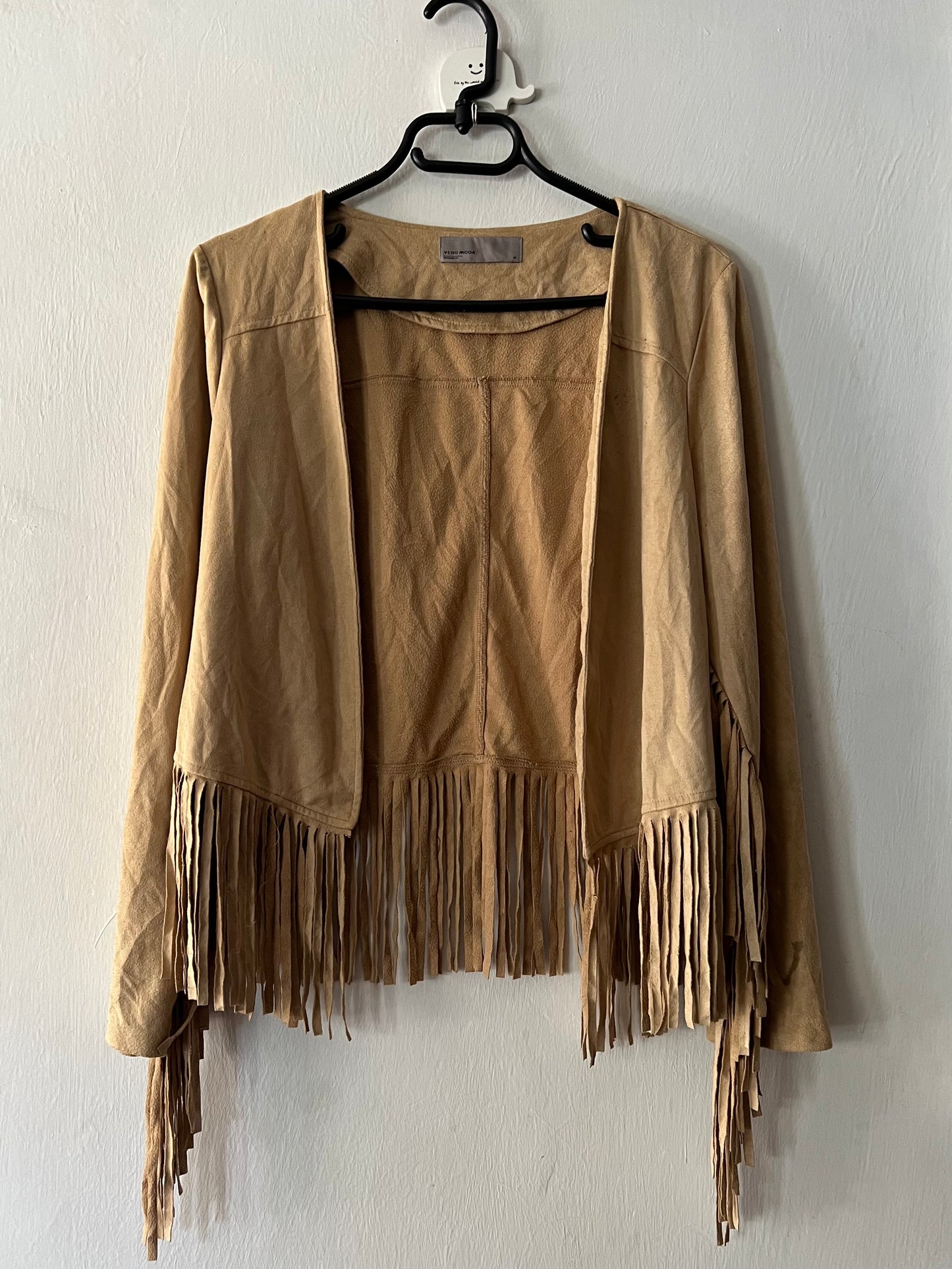 Suede Fringe Coat