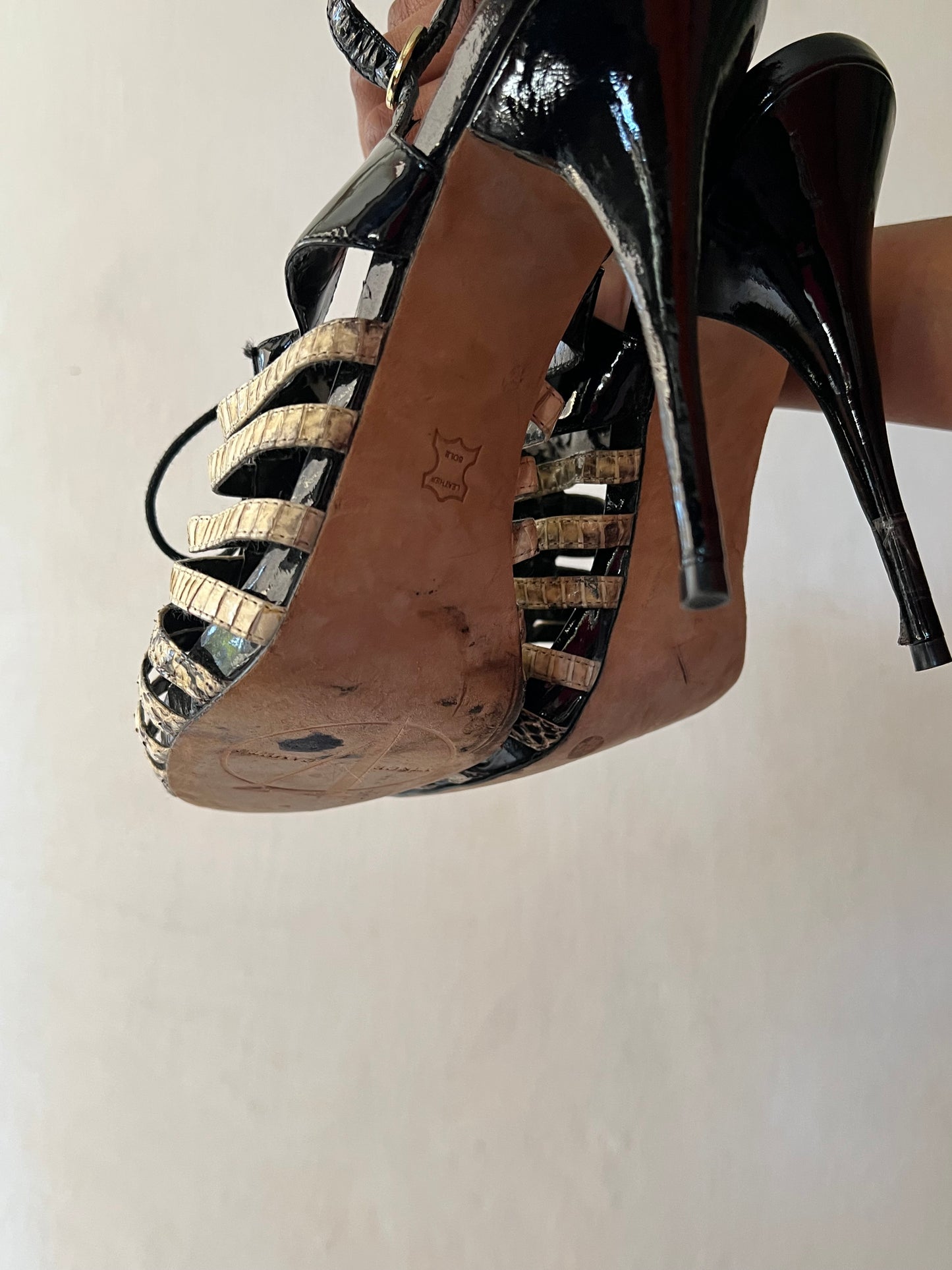 Snake Skin print  Gladiator Heels