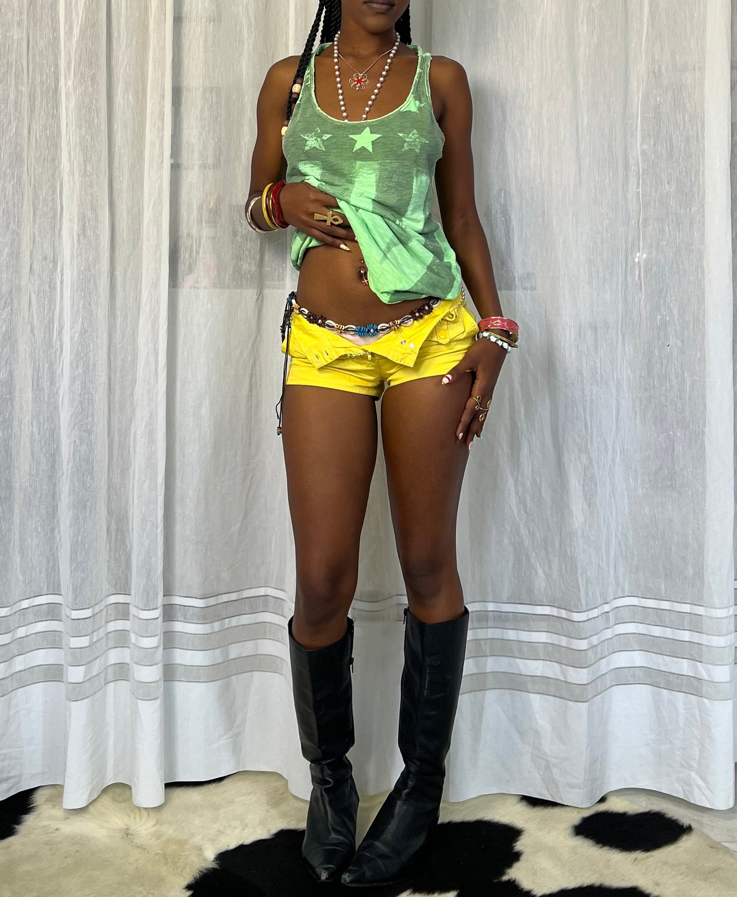 Green Burnout Flag Tank