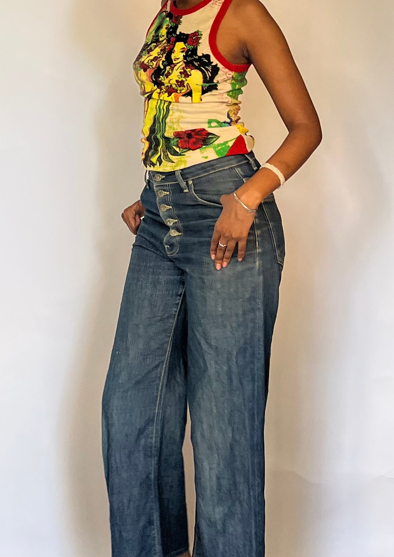 Ribbed Desigual Tank