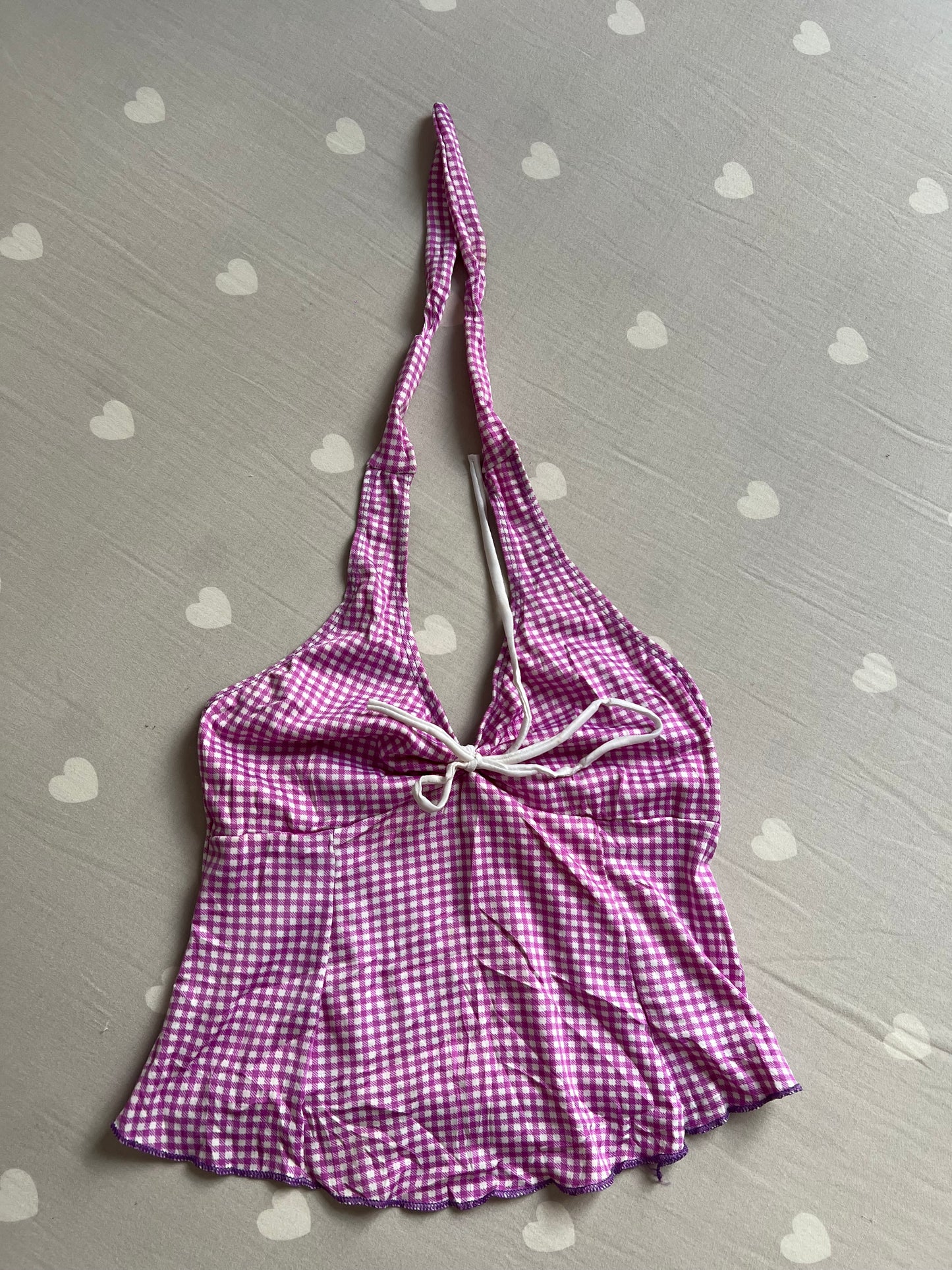 Gingham halter top