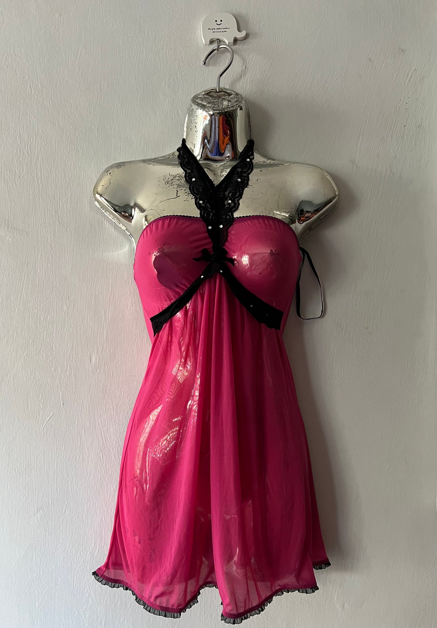 Y2k Mesh Halter Dress