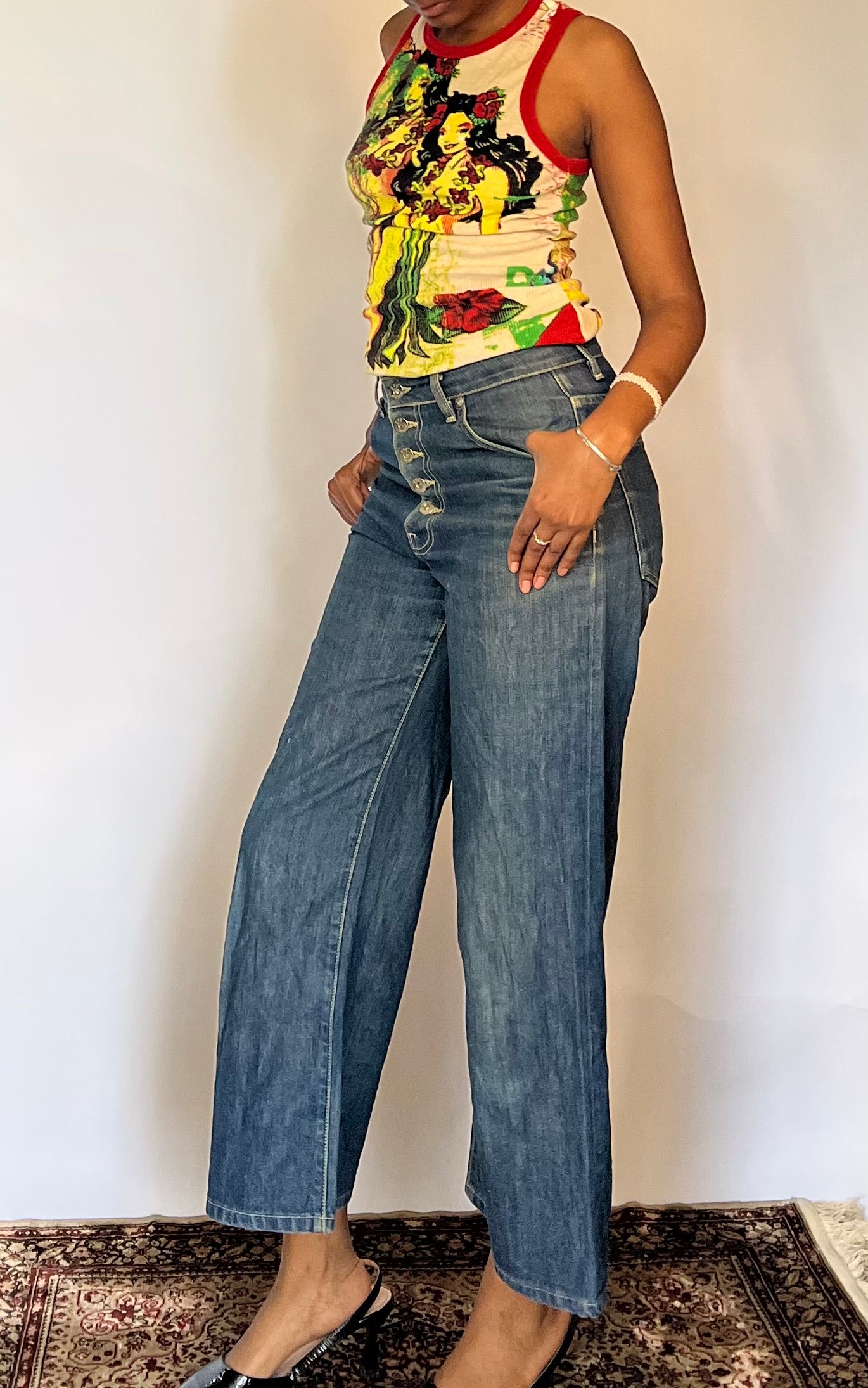 Ribbed Desigual Tank