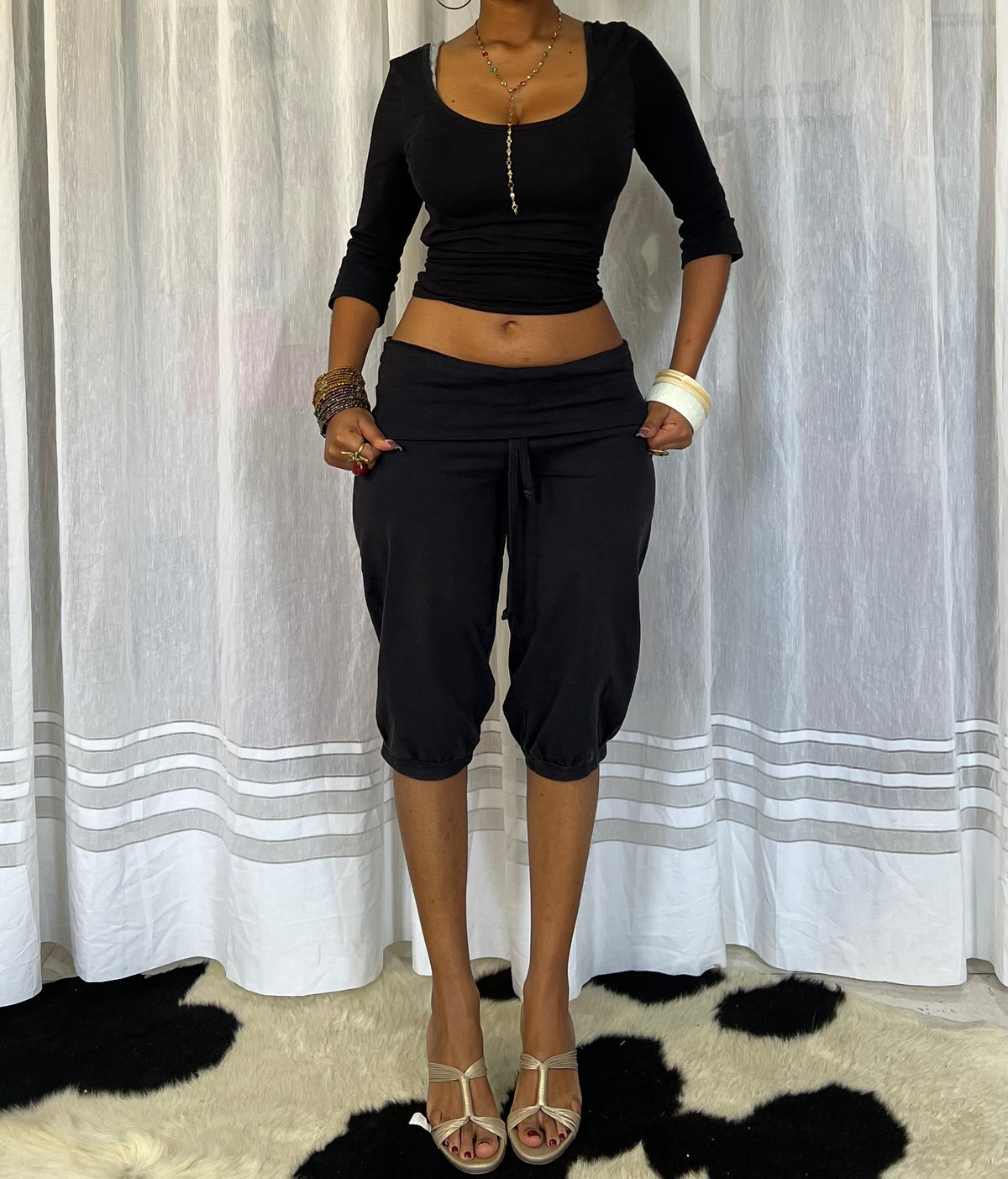 Fold over capris