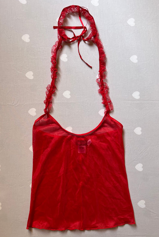 Red Lace Cami top