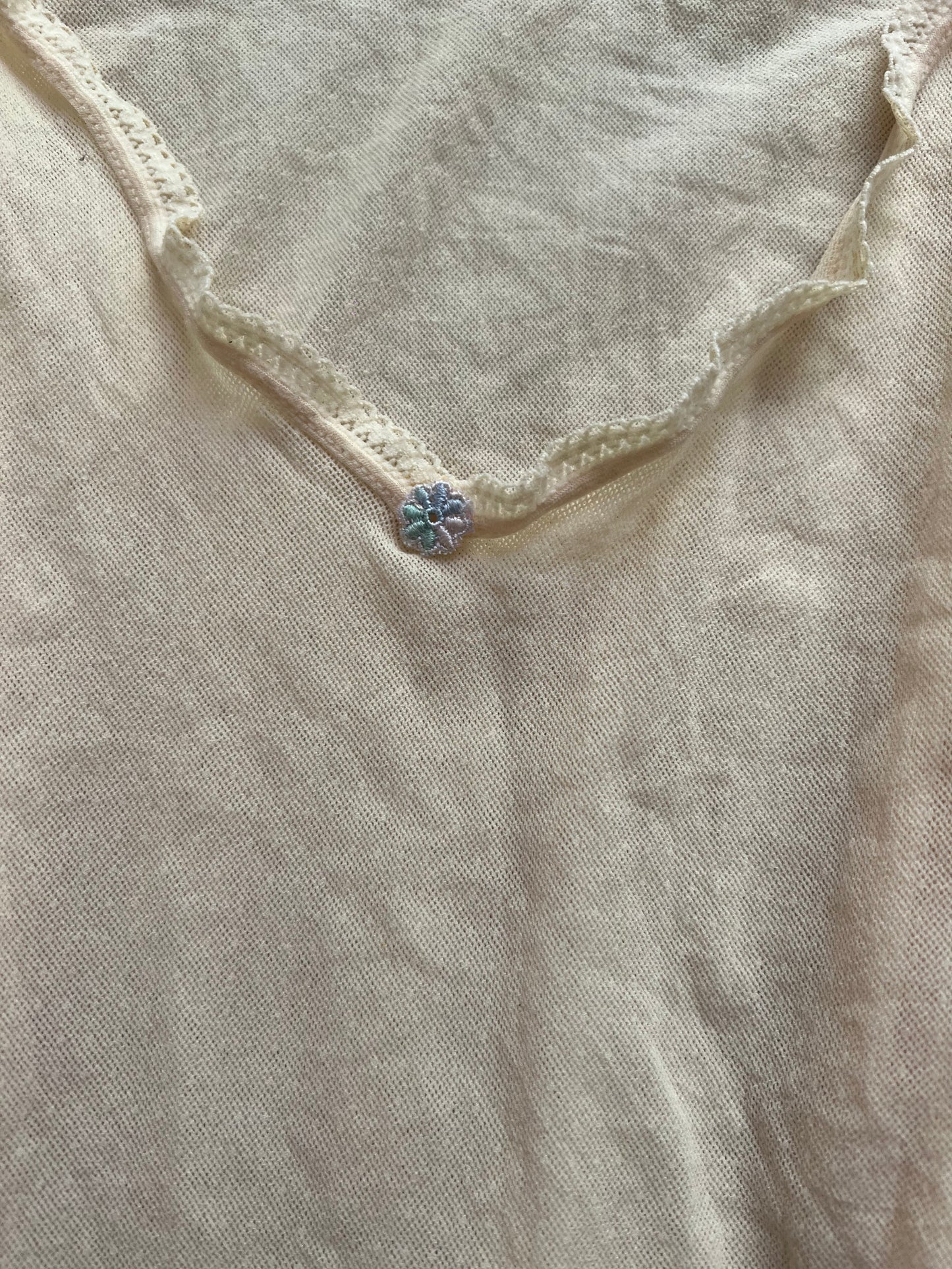 Butter yellow mesh long sleeve