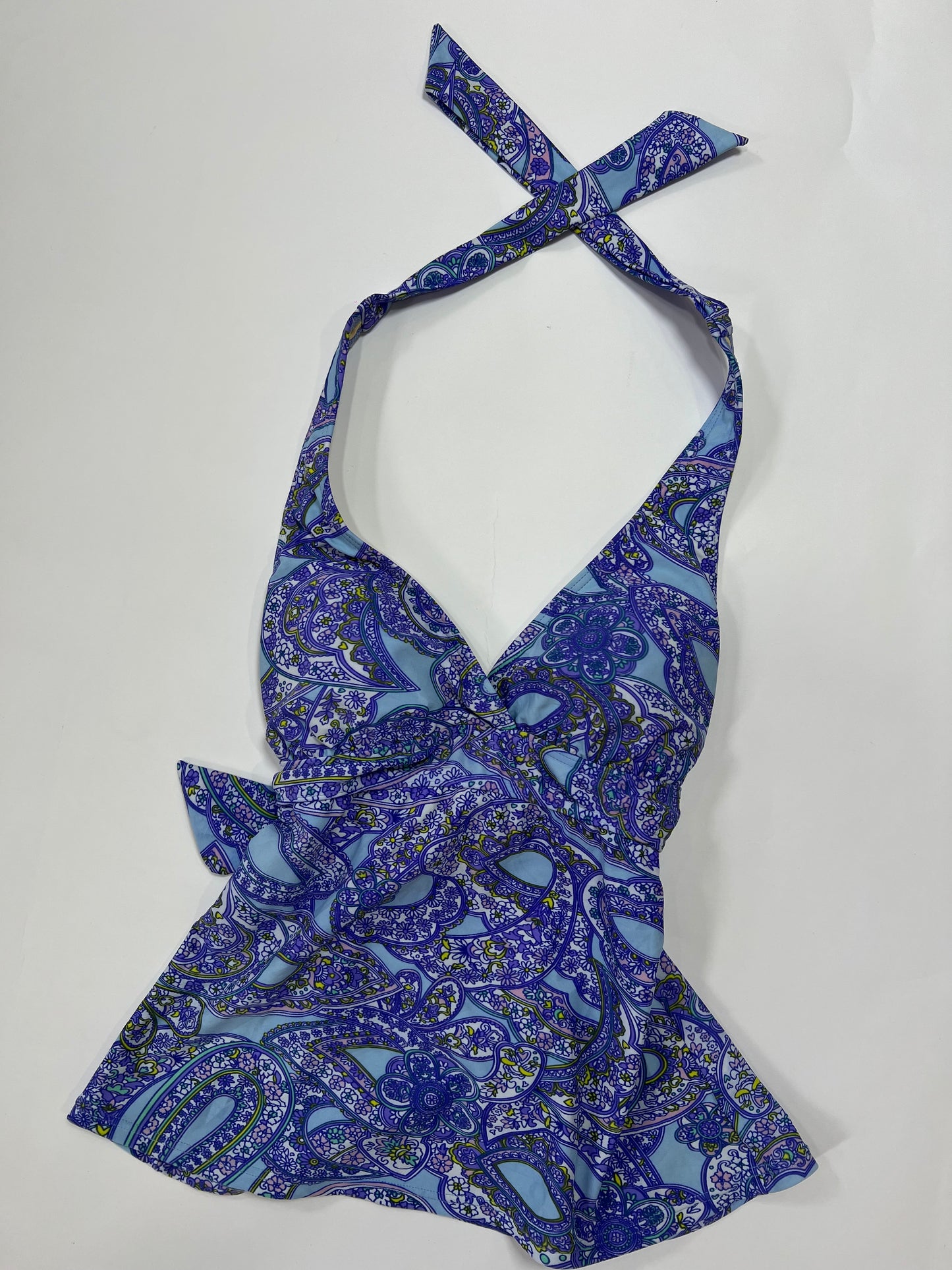 Blue Paisley Halter Top