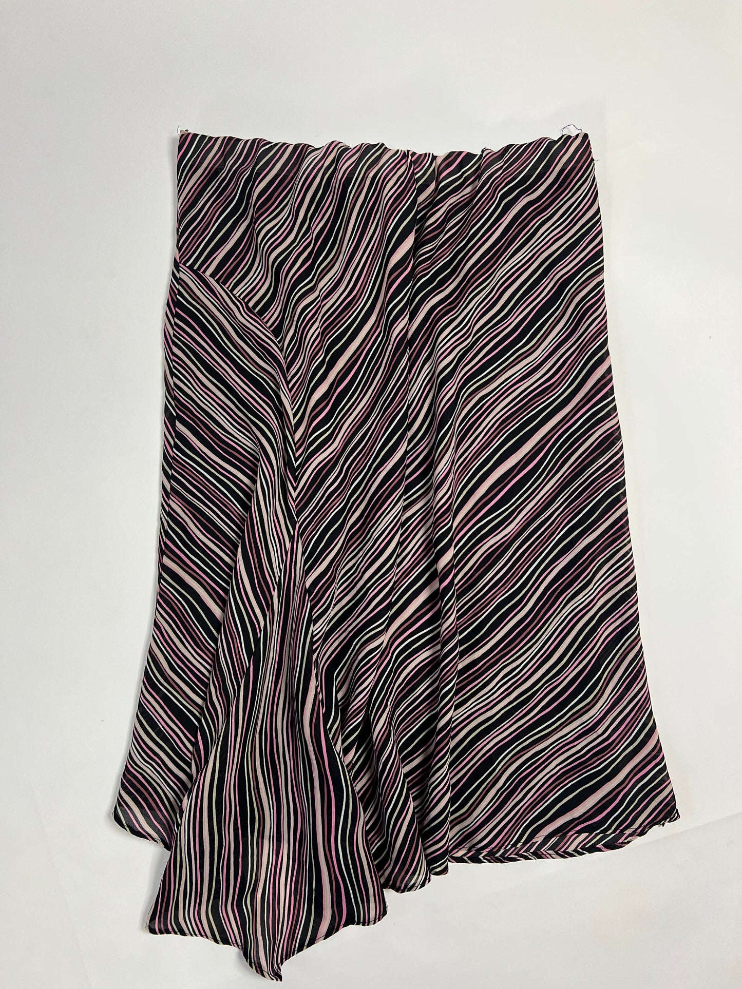Striped Asymmetrical Skirt