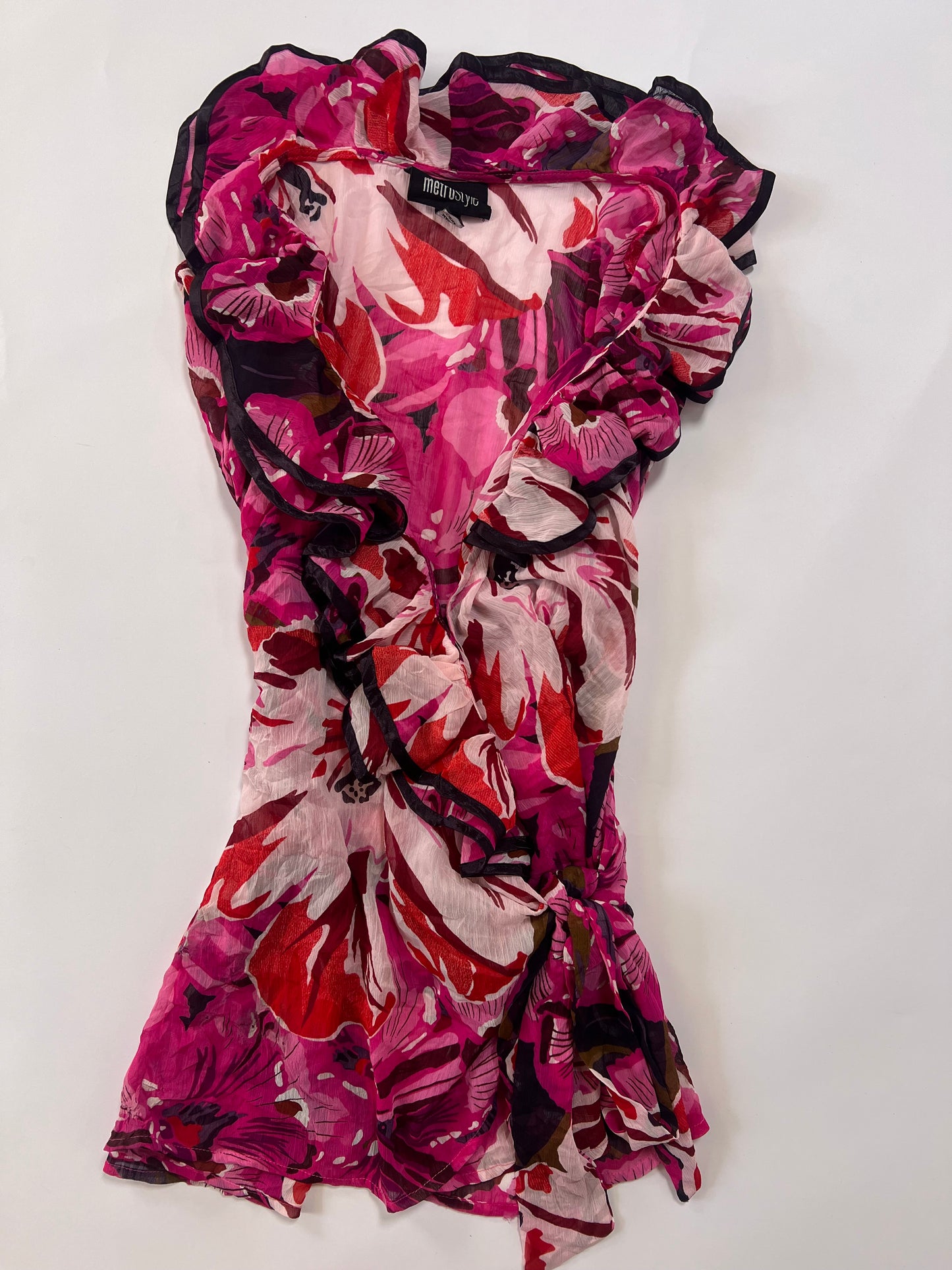 Floral ruffled blouse