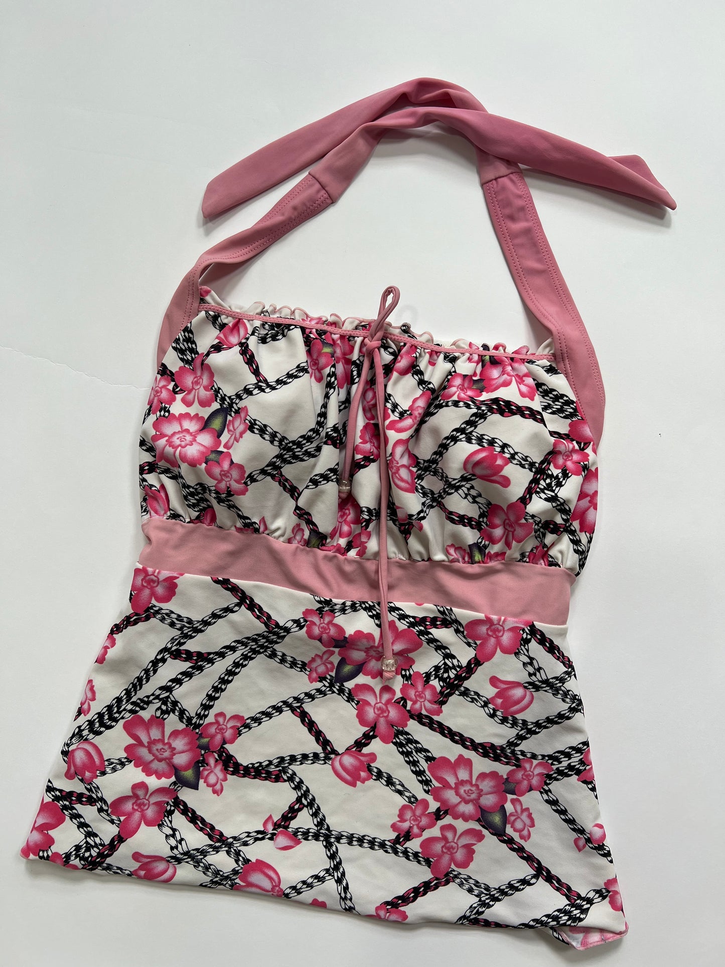 Pink Floral Halter Top