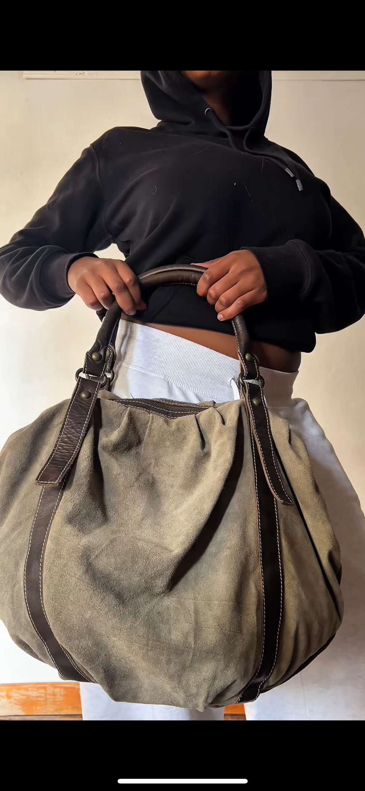 Military Green Suede bag
