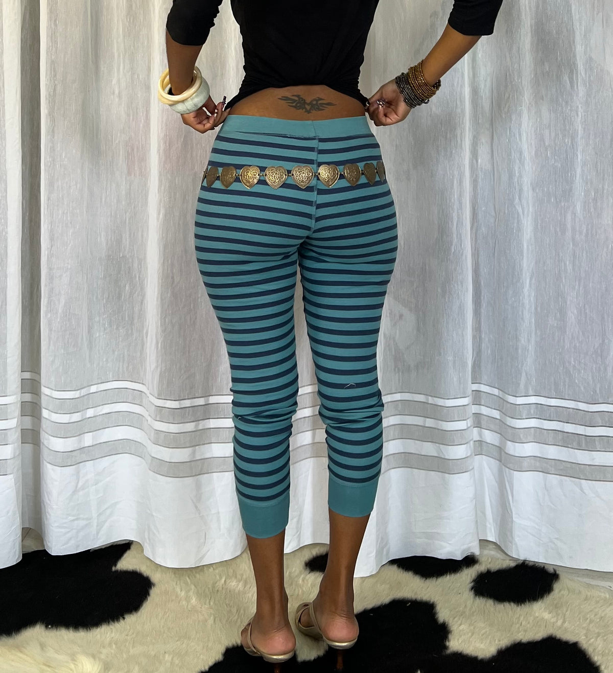 Striped Capri Leggings