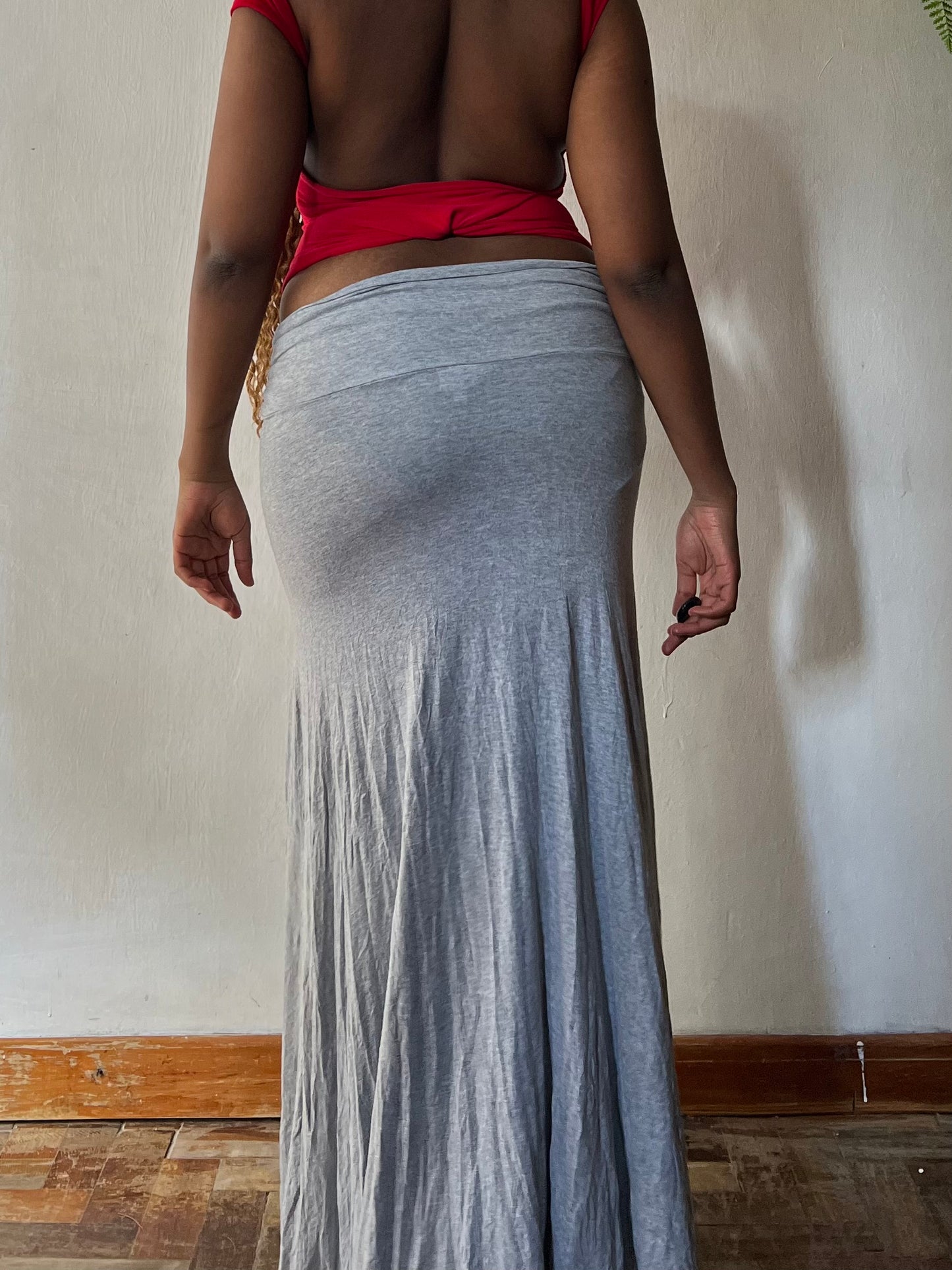 Grey Bodycon maxi skirt