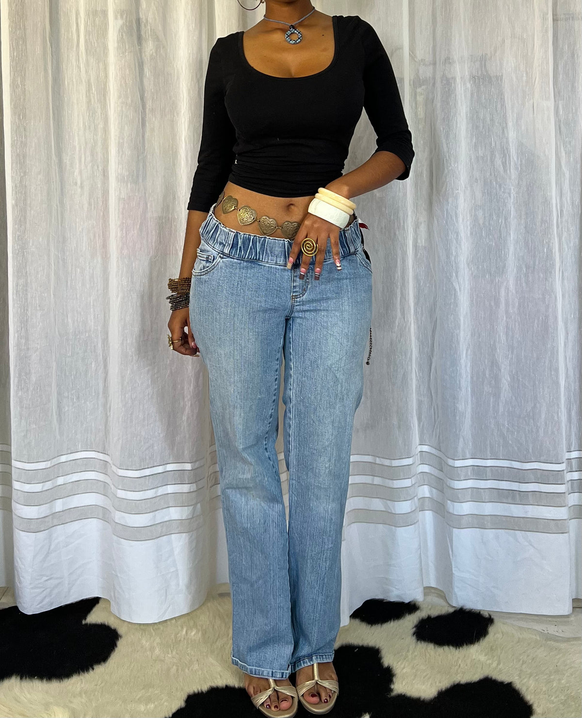 Y2K Light Wash Straight-Leg Jeans