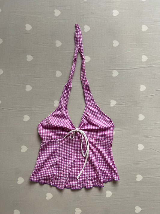 Gingham halter top