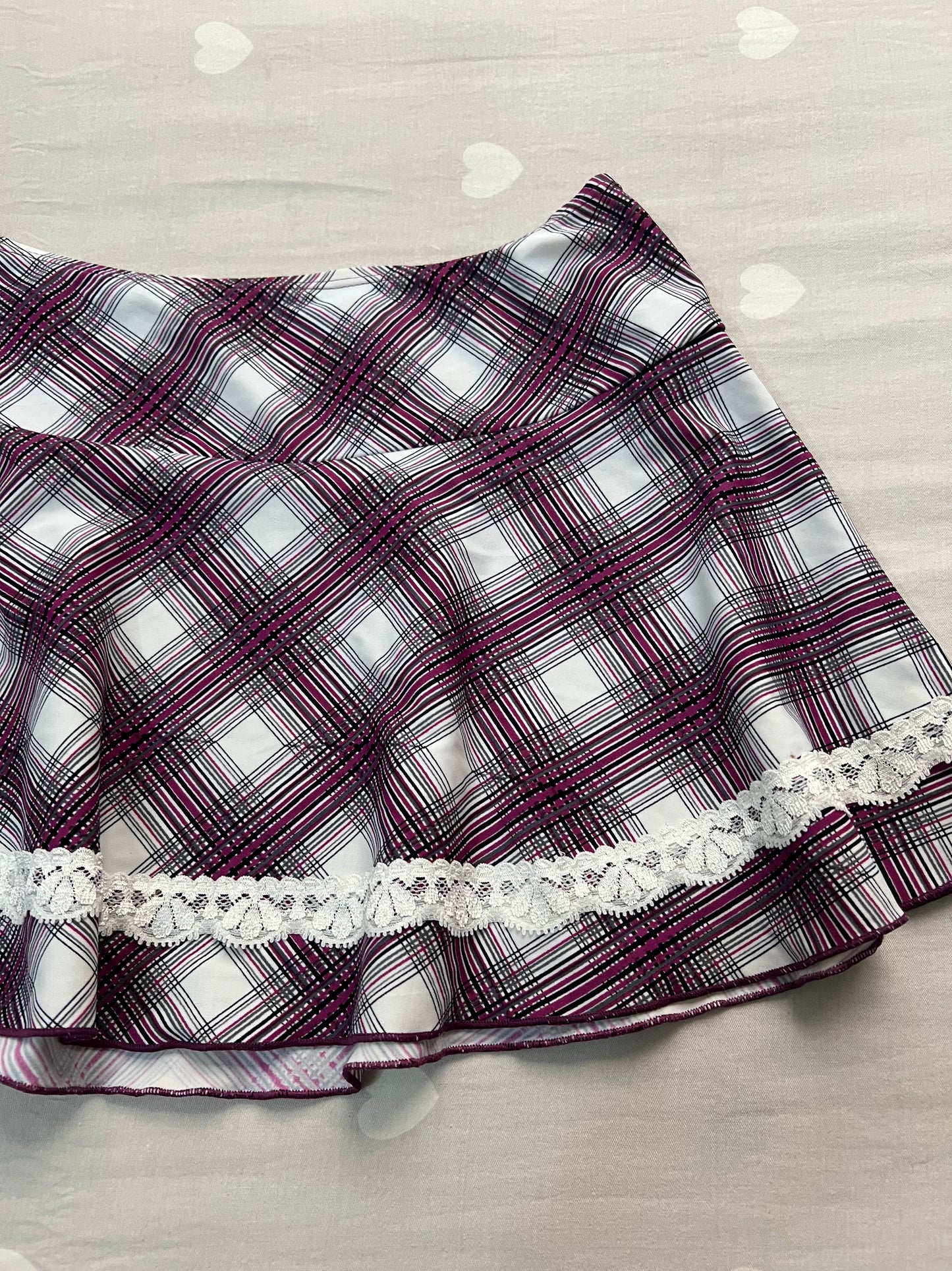 Plaid mini skirt