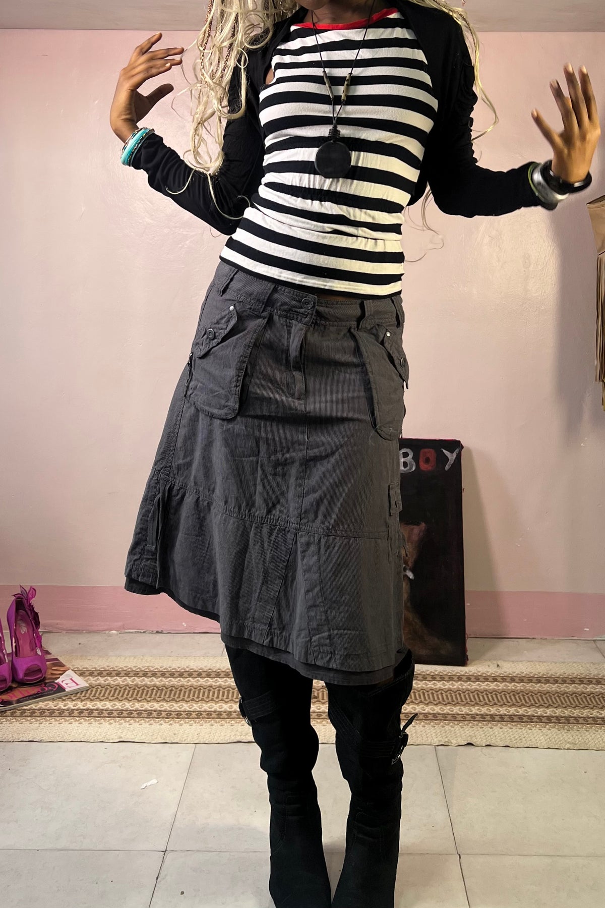 Black bolero top