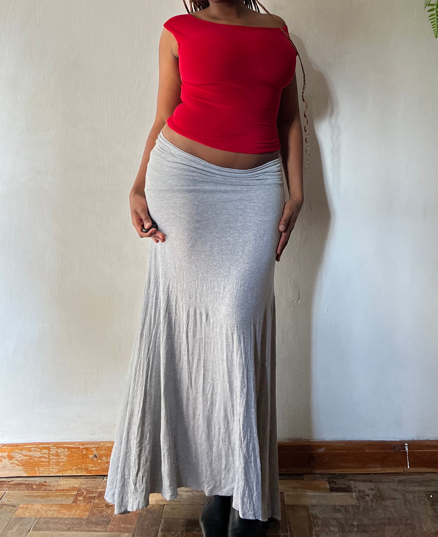 Grey Bodycon maxi skirt