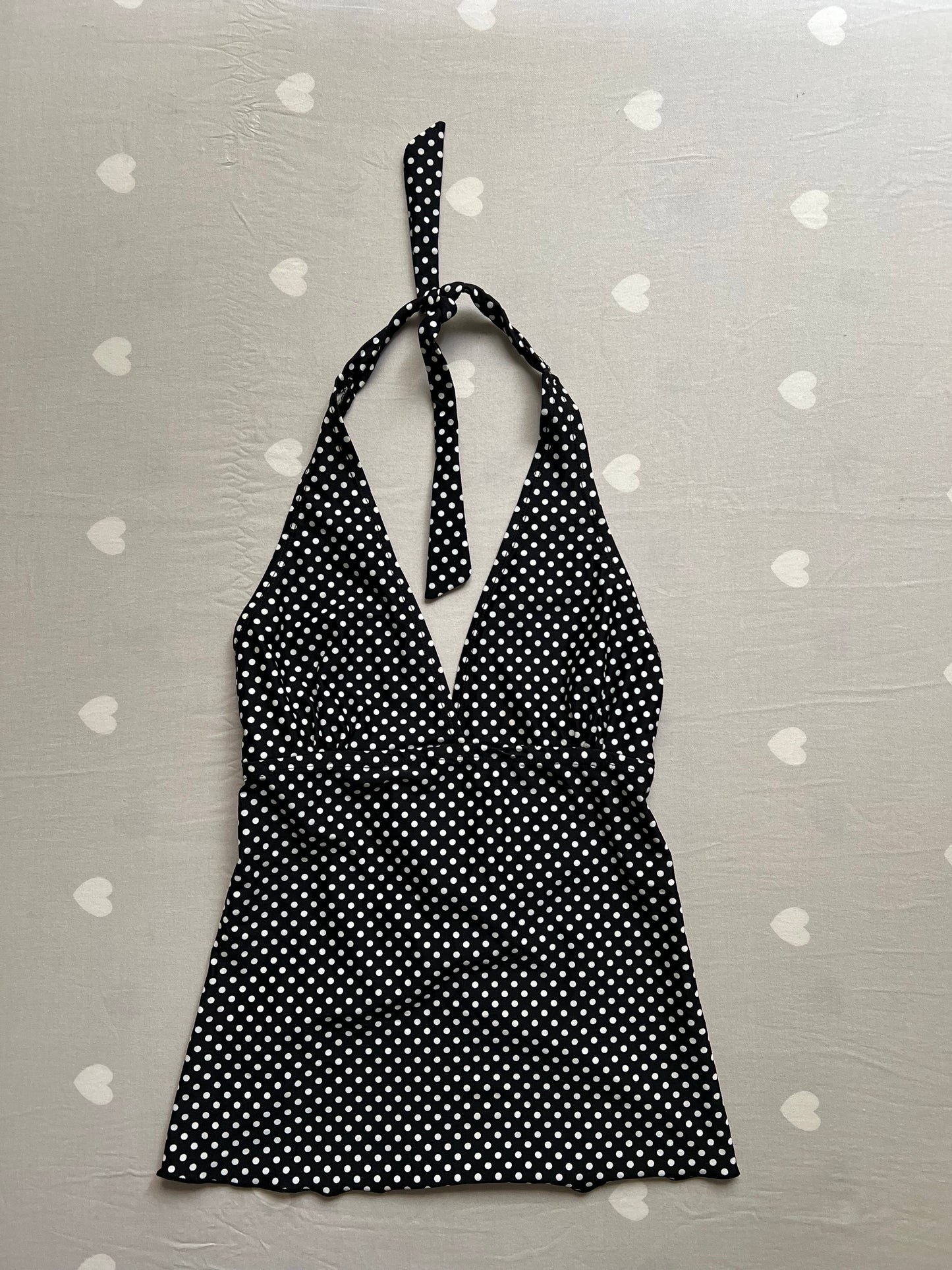 Polka dot tankini halter top