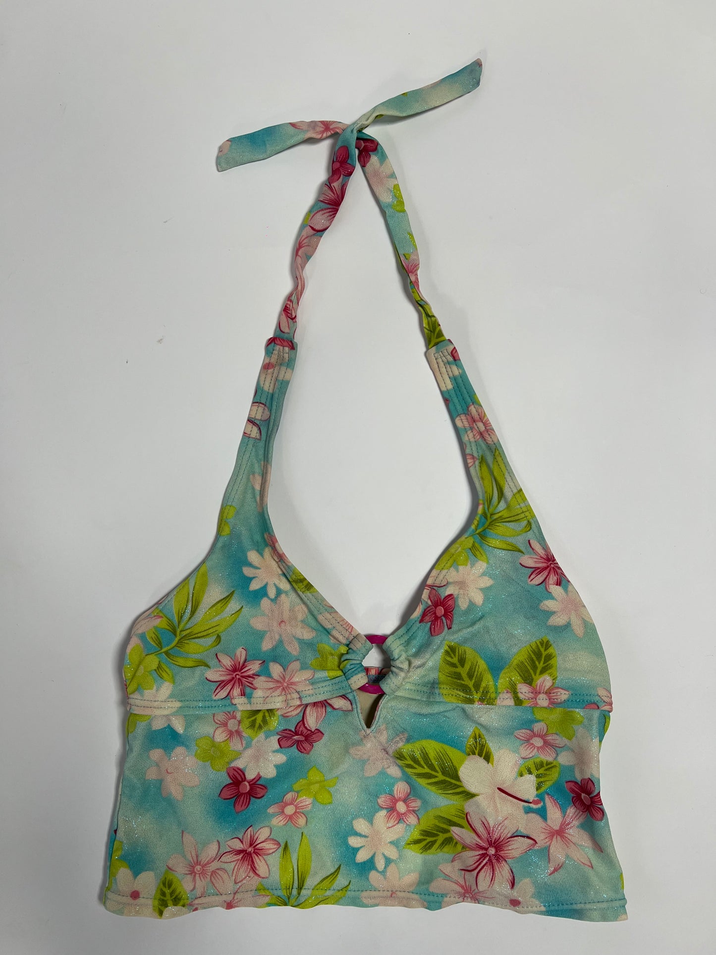 Tropical floral halter top