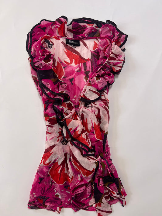 Floral ruffled blouse