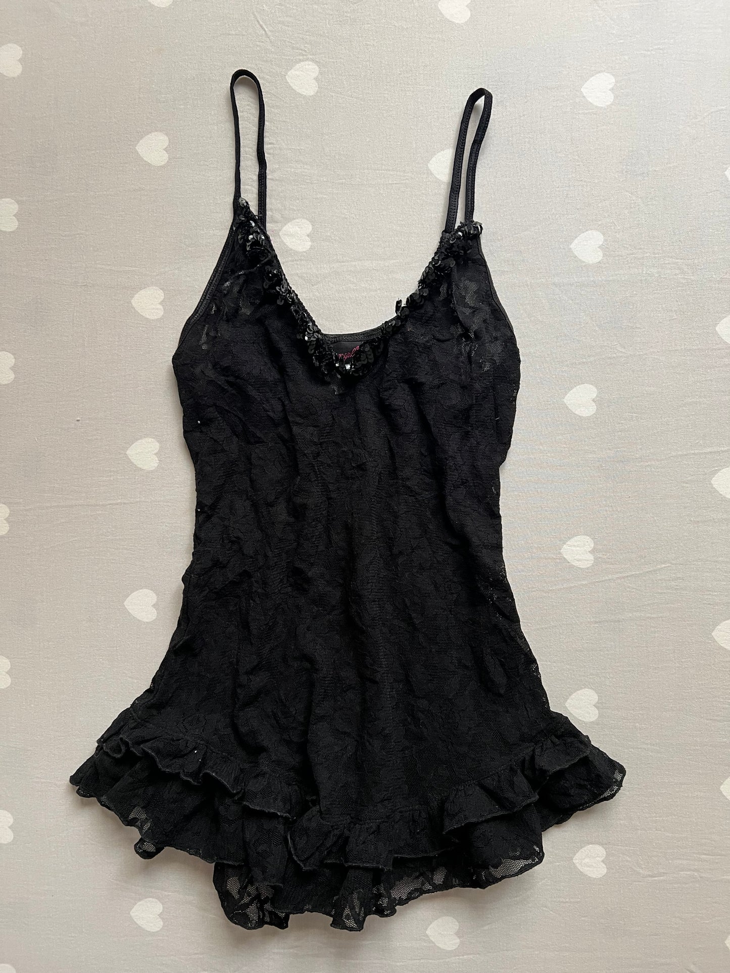 Beaded Mesh Cami Top