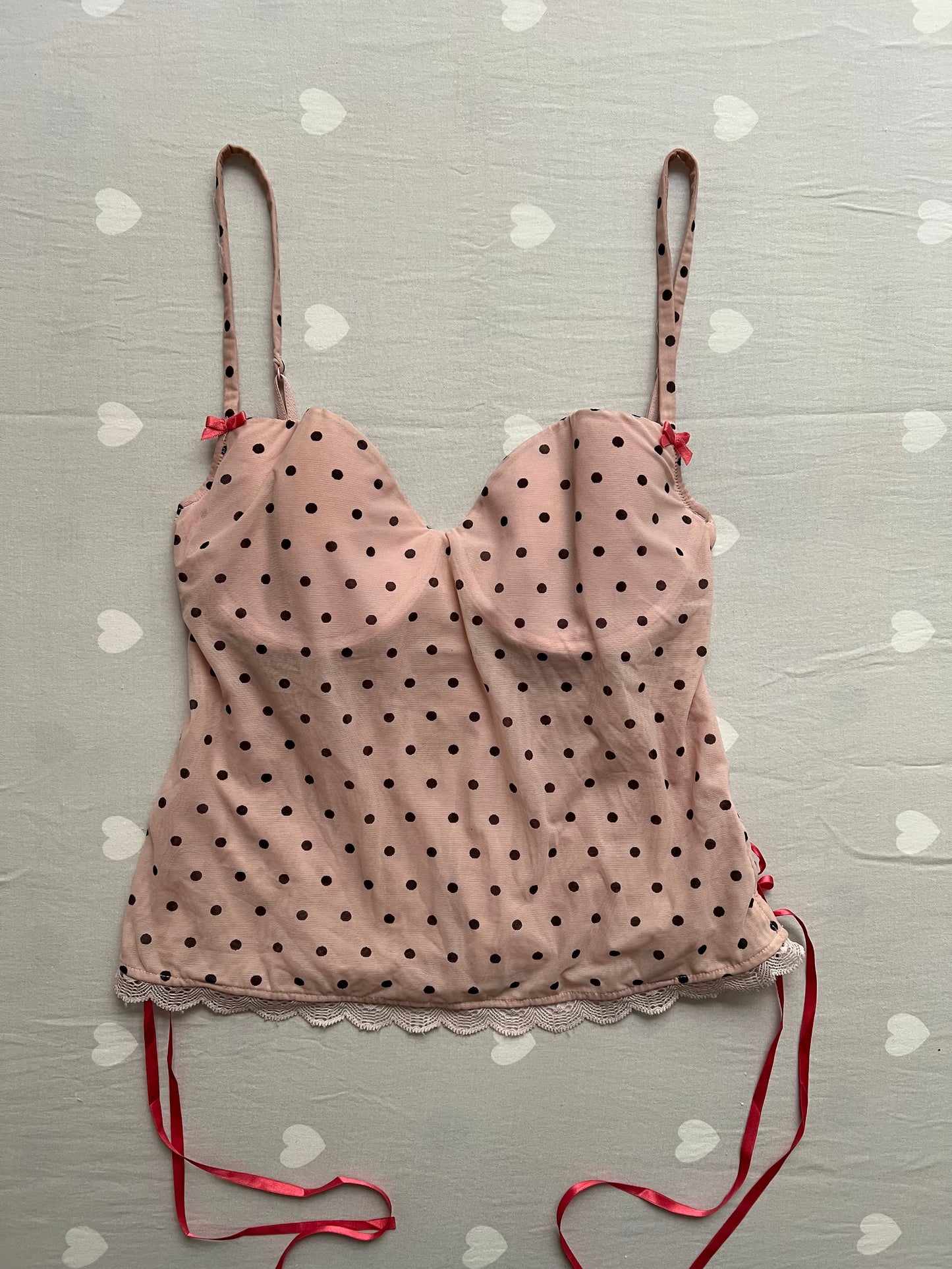 Victoria Secret polka dot corset cami