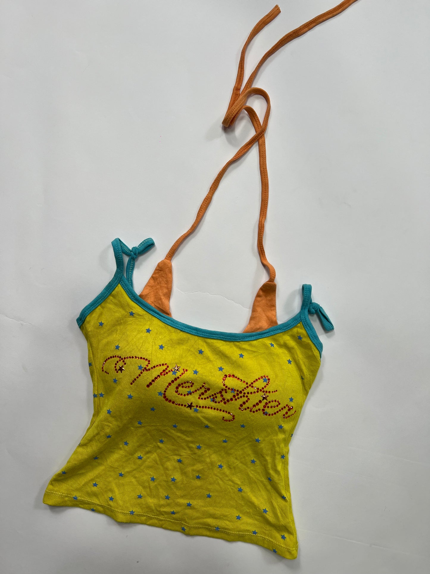 Graphic Halter Layered Tank