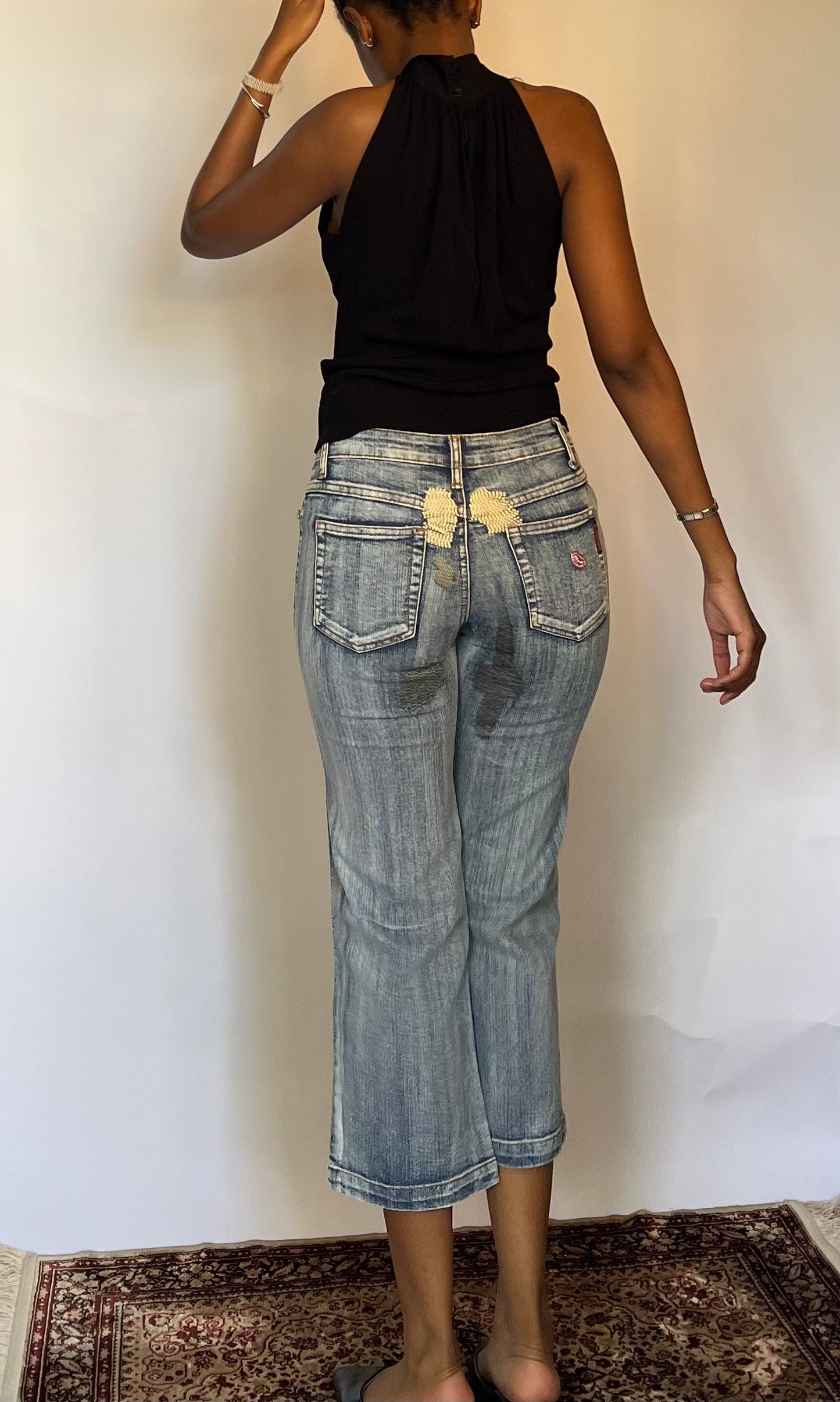 Y2k Denim Capri Pants