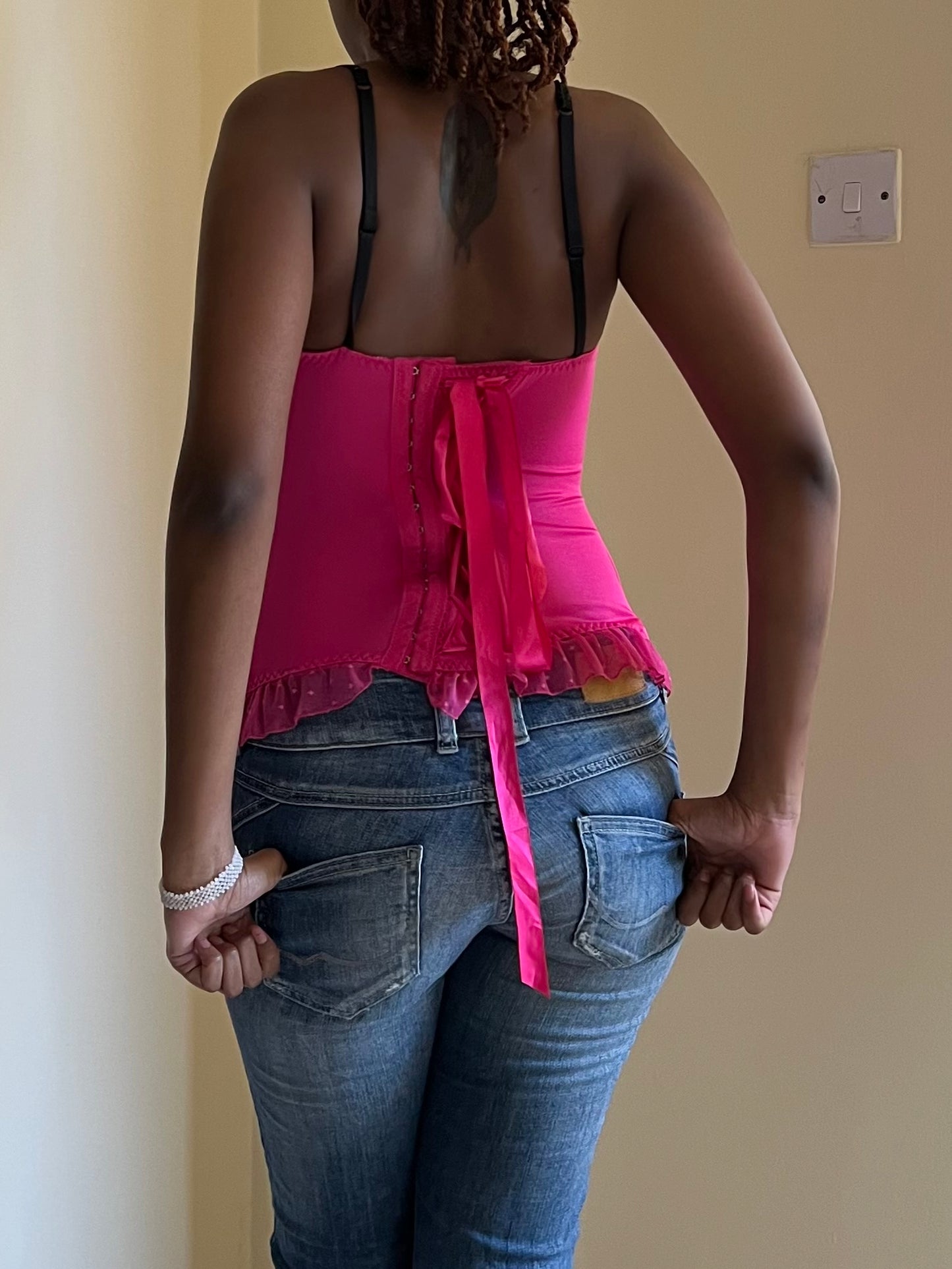 Hot pink  corset top