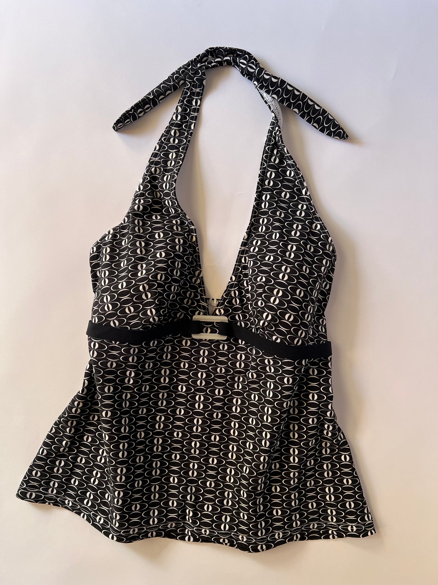 Graphic tankini halter