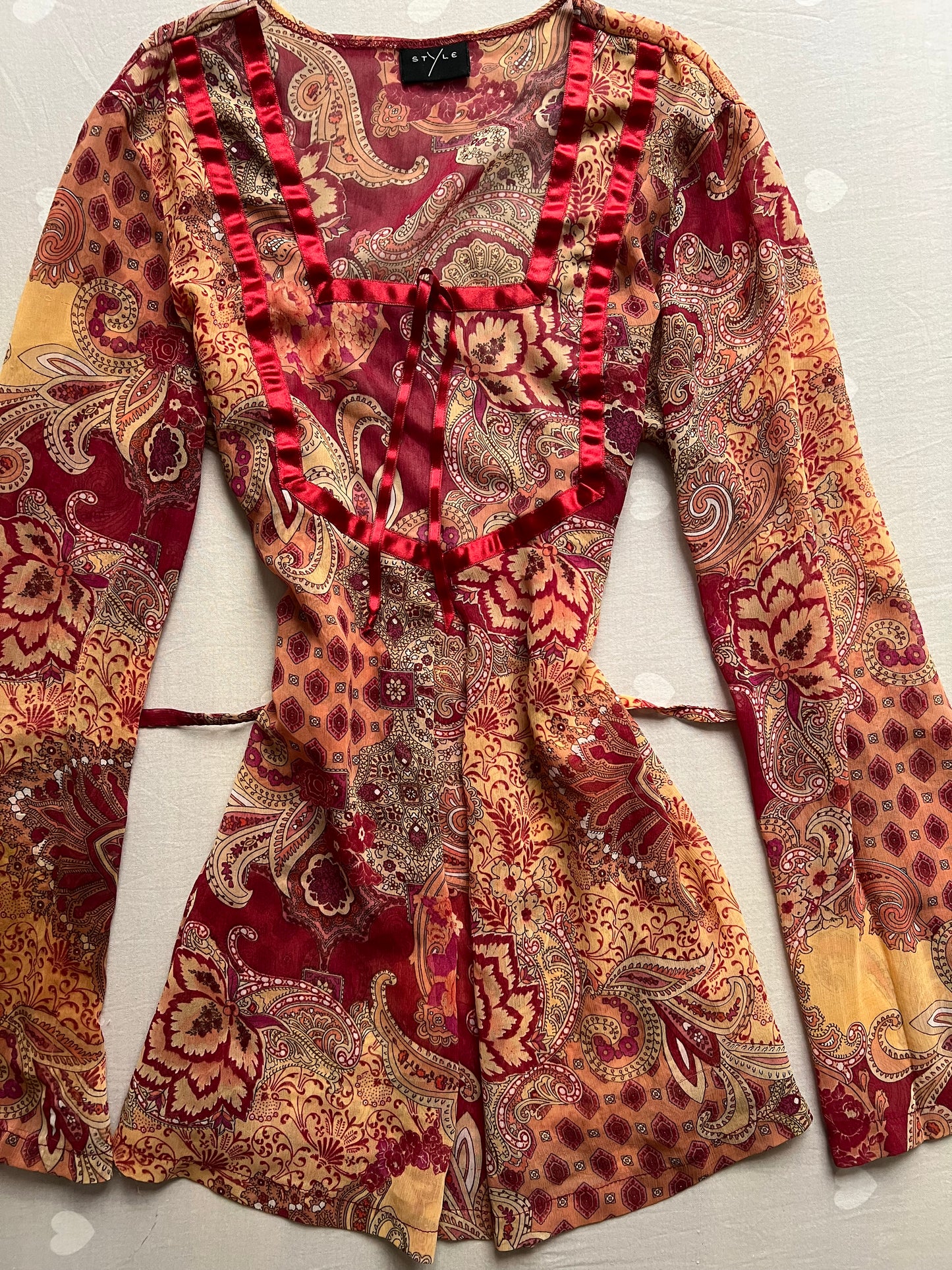 Paisley Print boho top