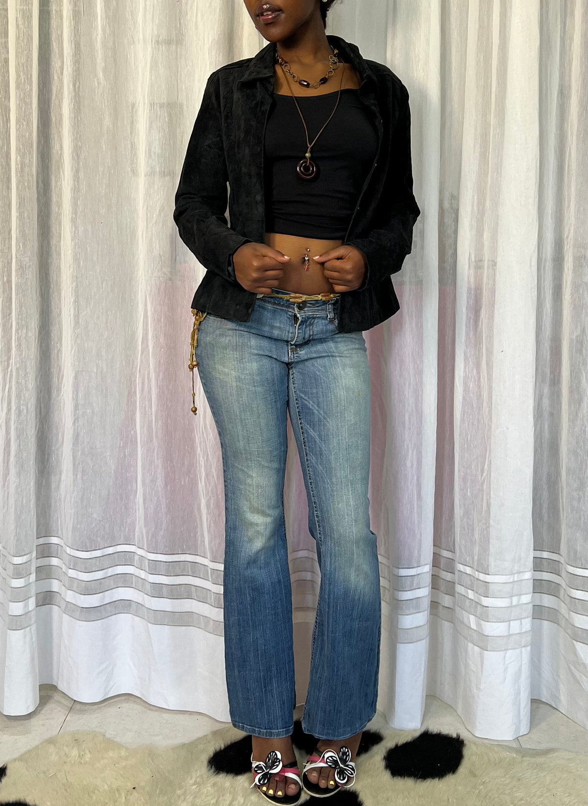 Black Suede Fitted Jacket