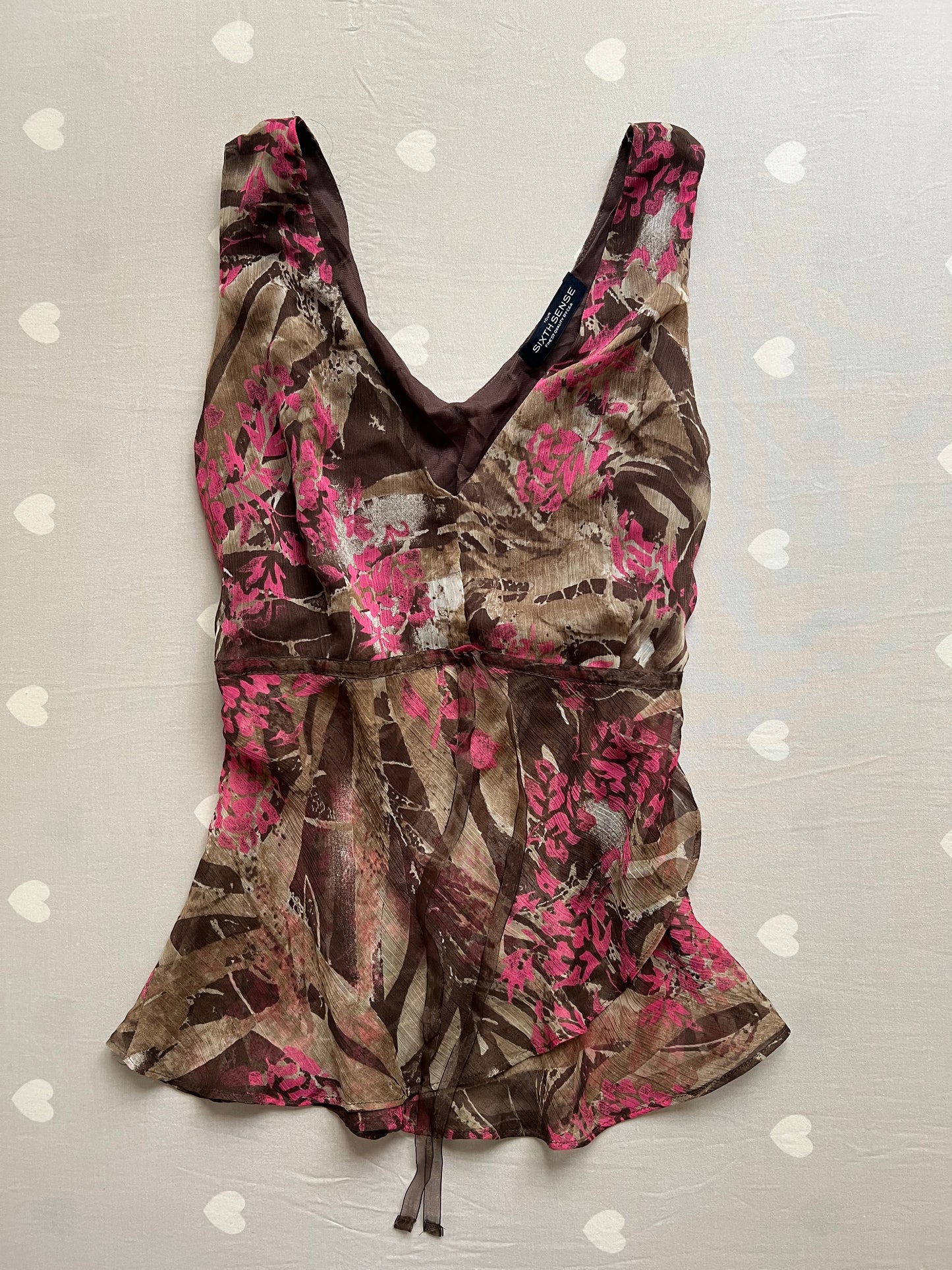 Whimsy chiffon cami top