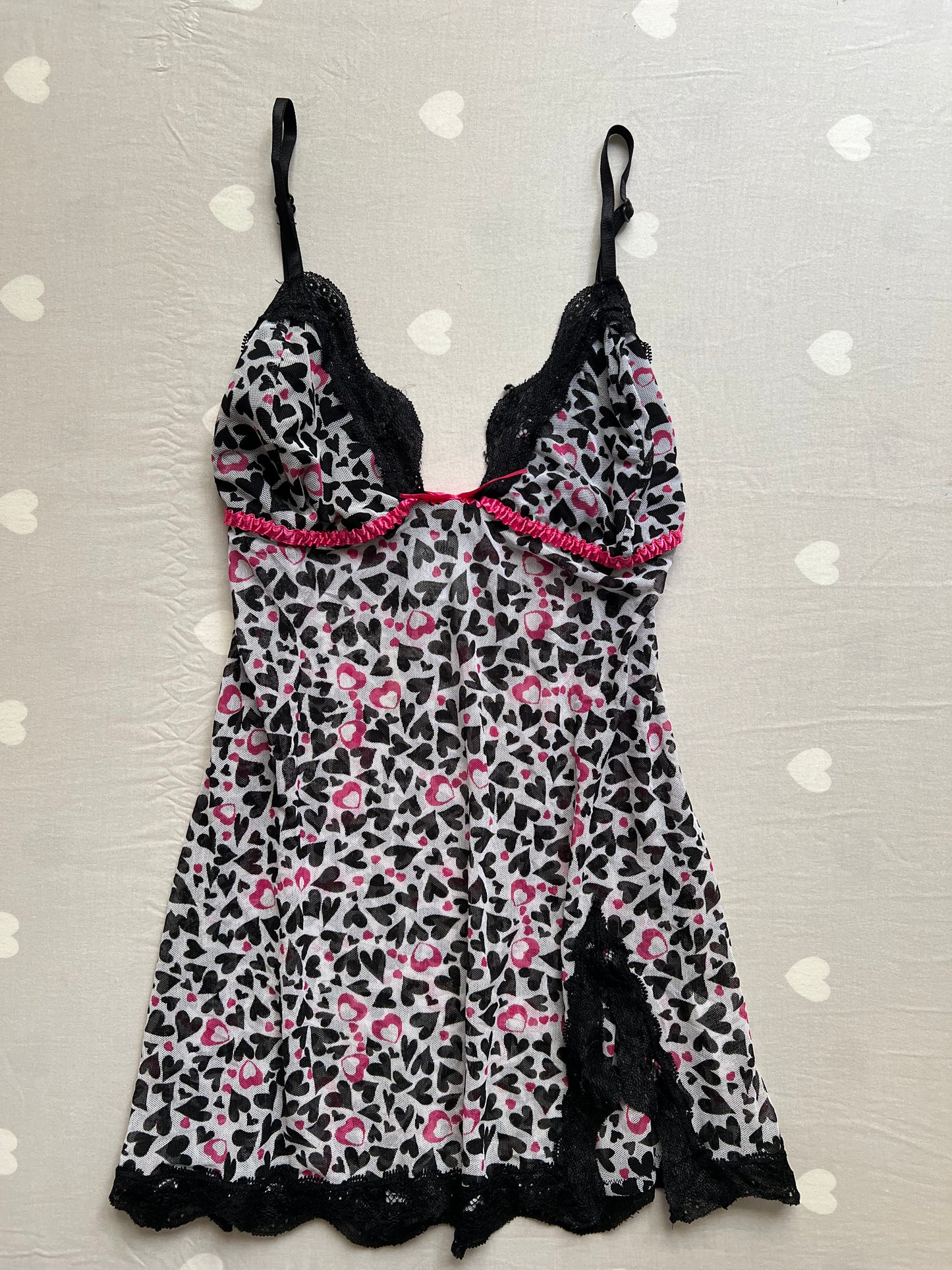 Y2k Graphic lace trim cami