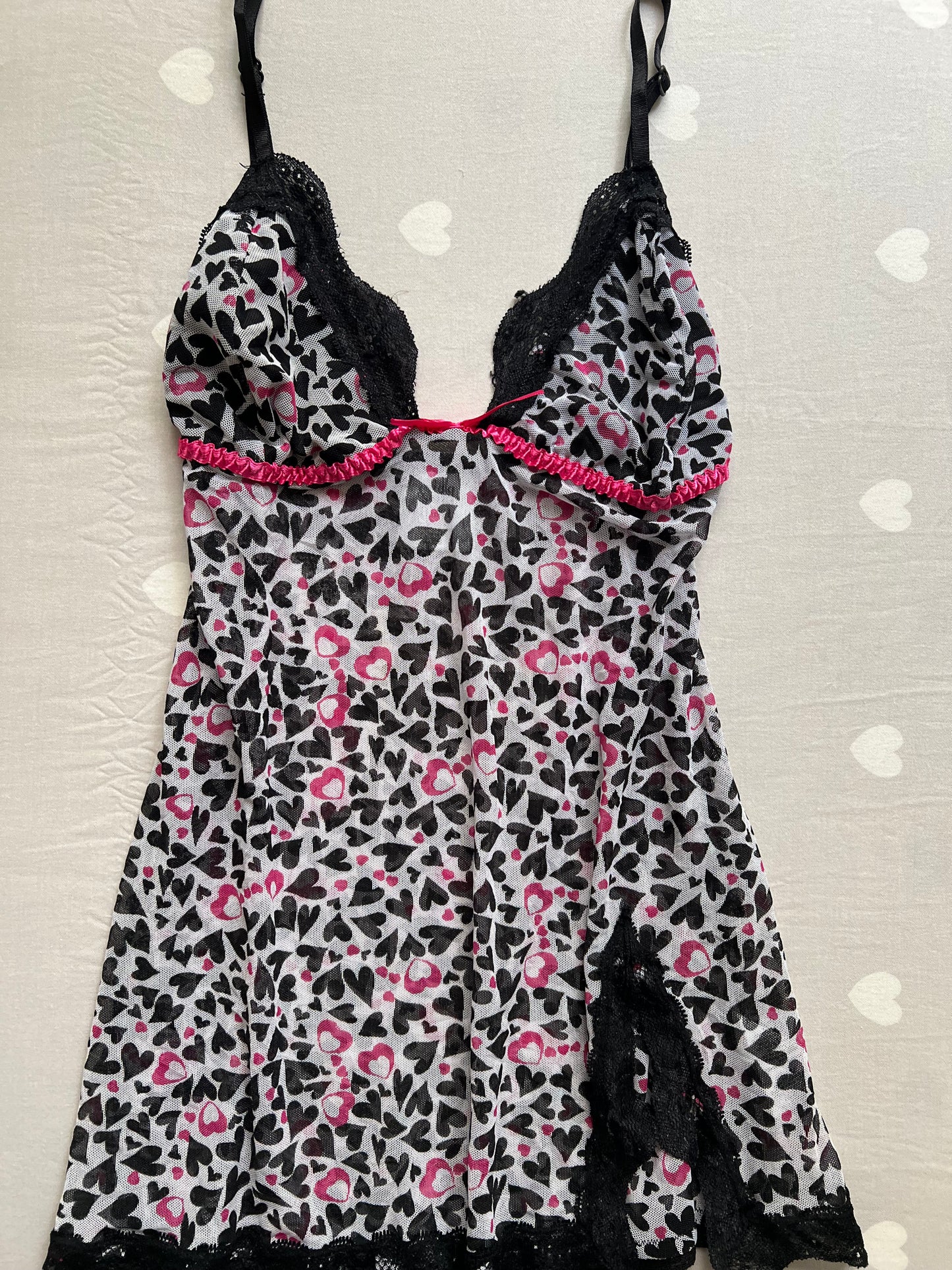 Y2k Graphic lace trim cami