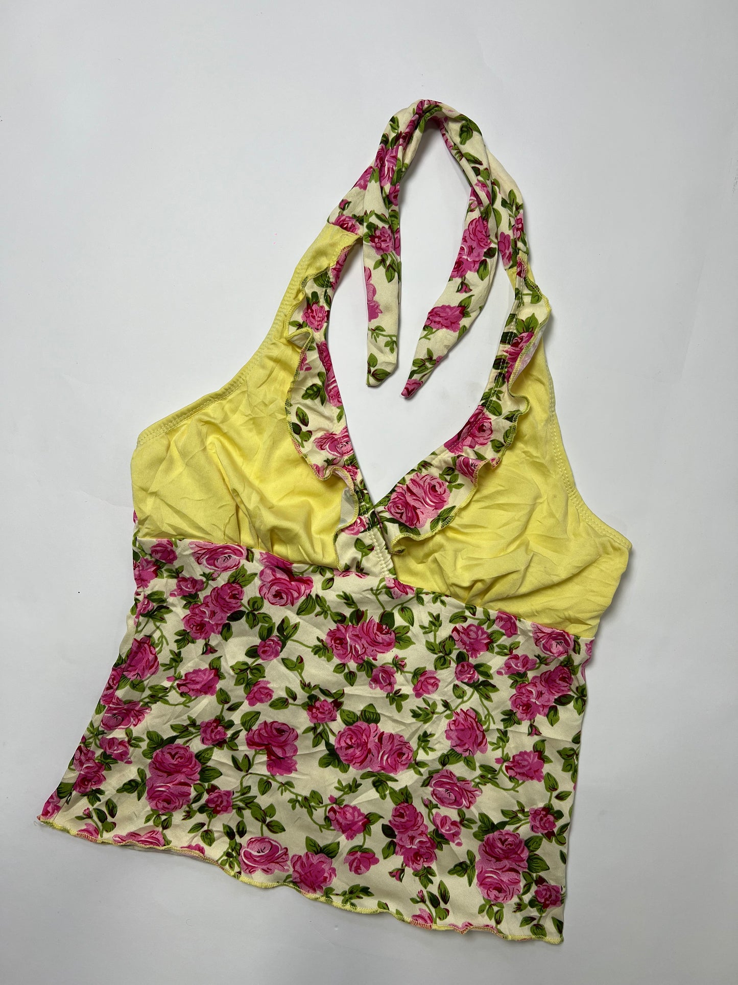 Rose Print Halter Top