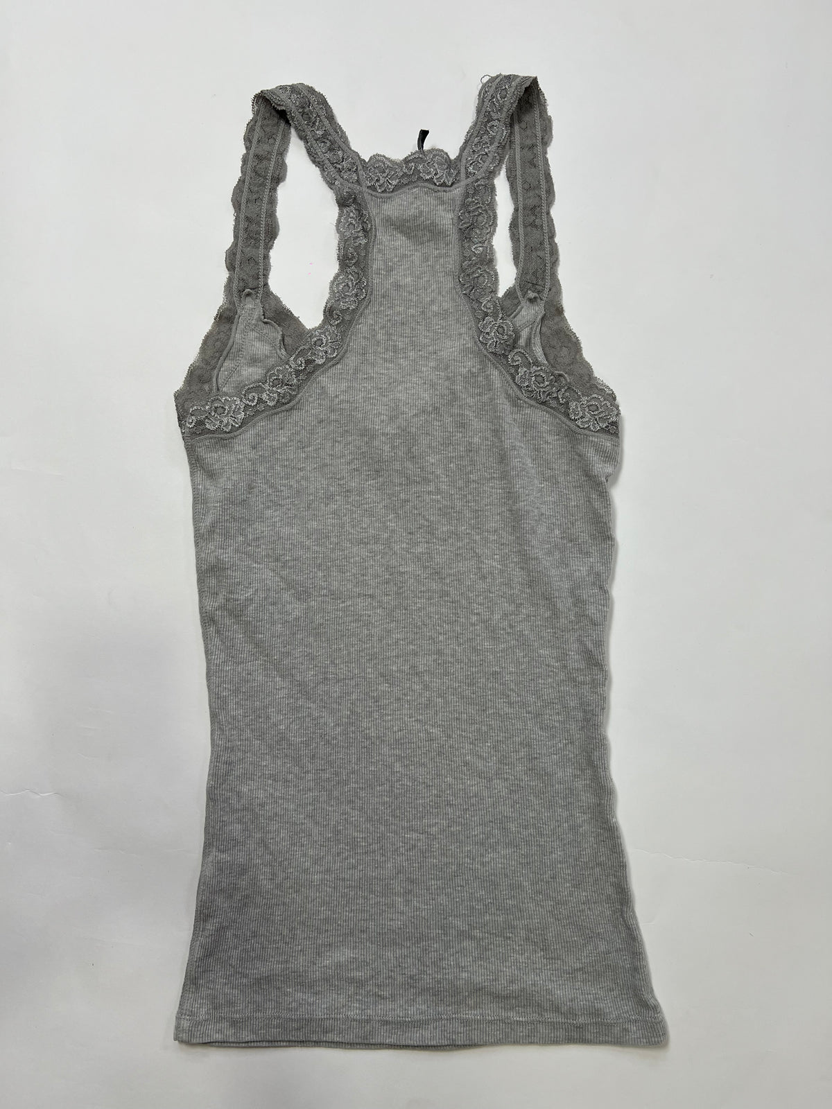 Grey Lace-Trim Cami