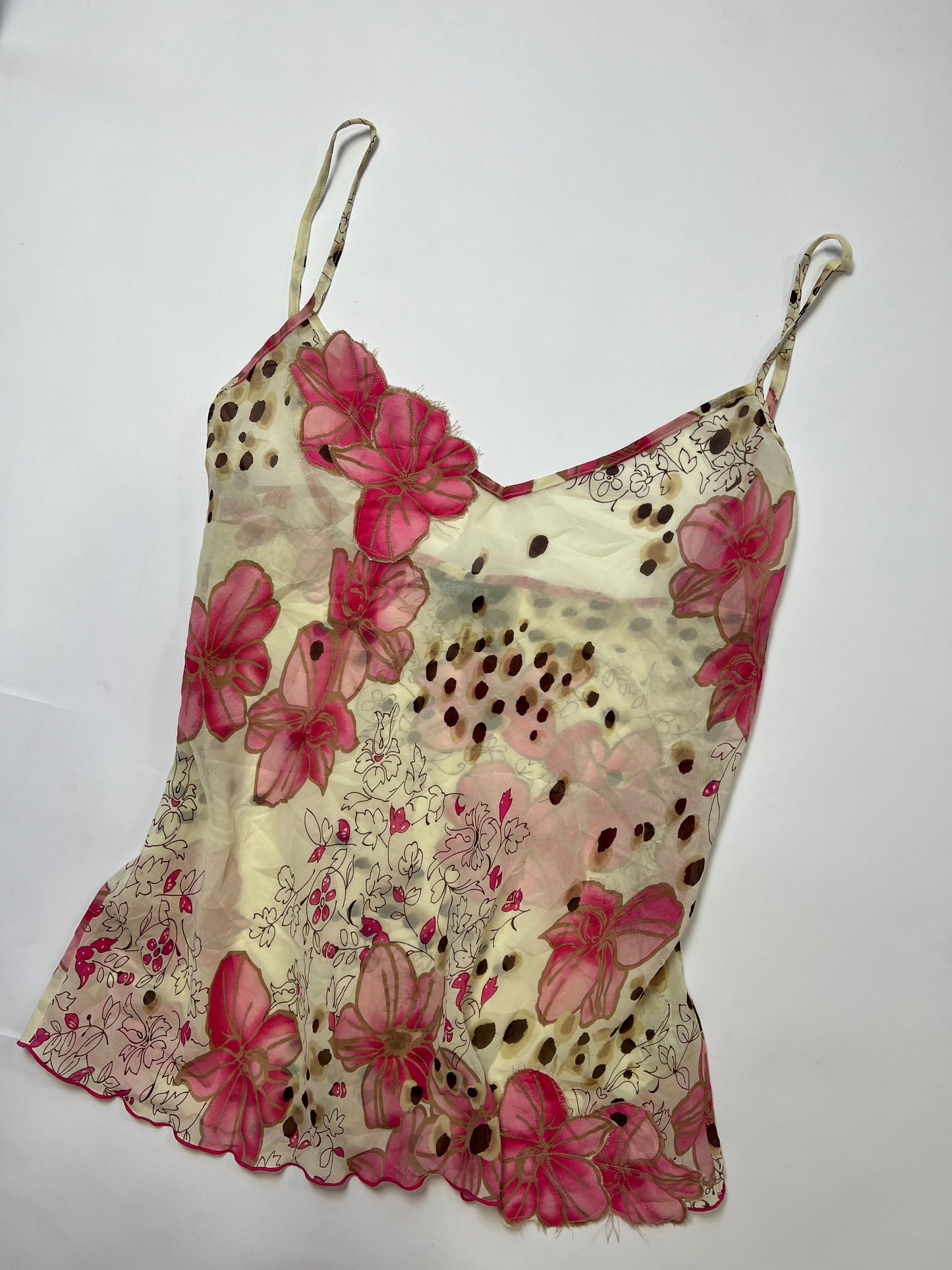 Floral Chiffon Appliqué Cami Top