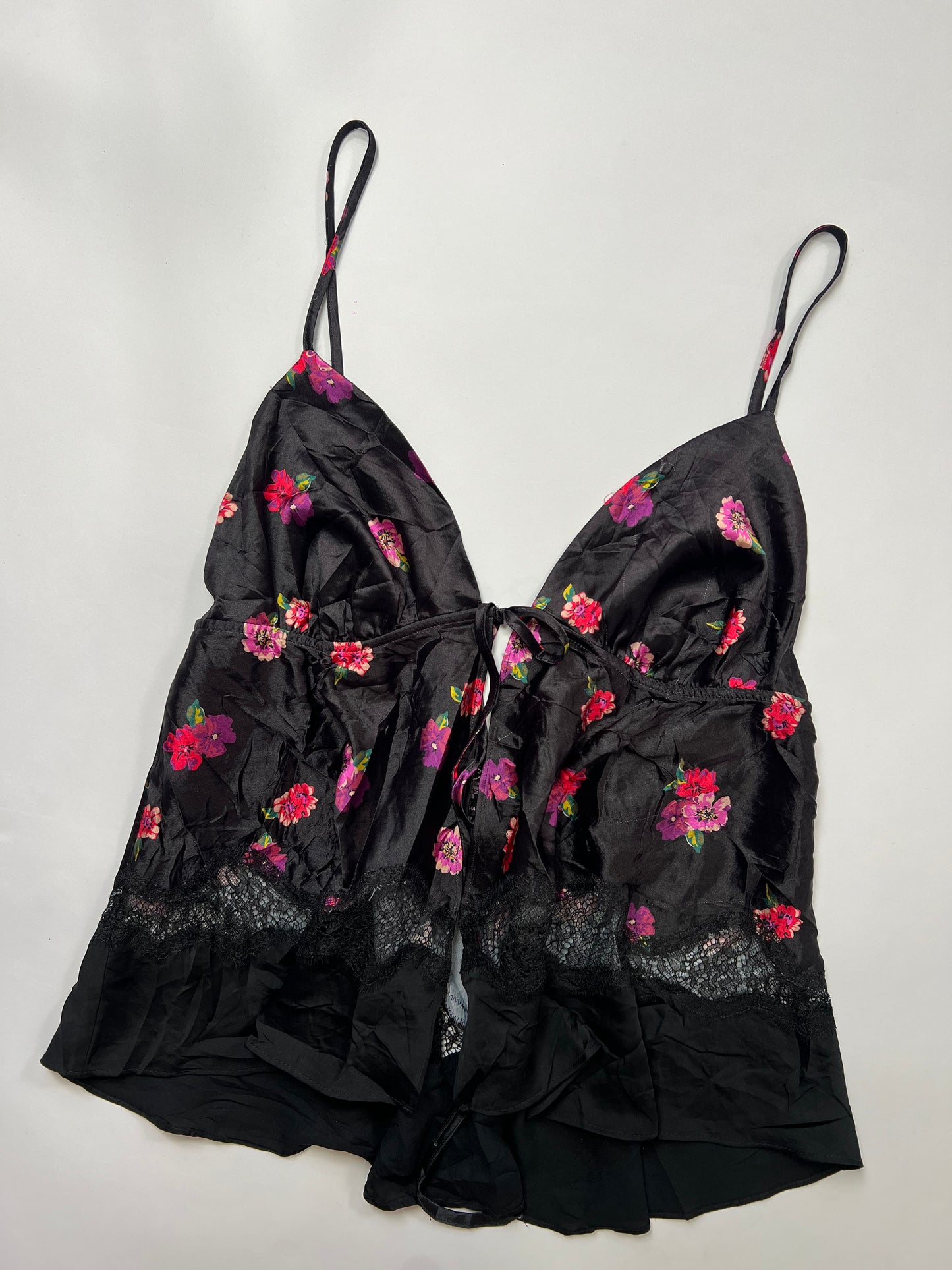 Victoria Secret Floral Lace Tie-Front Cami