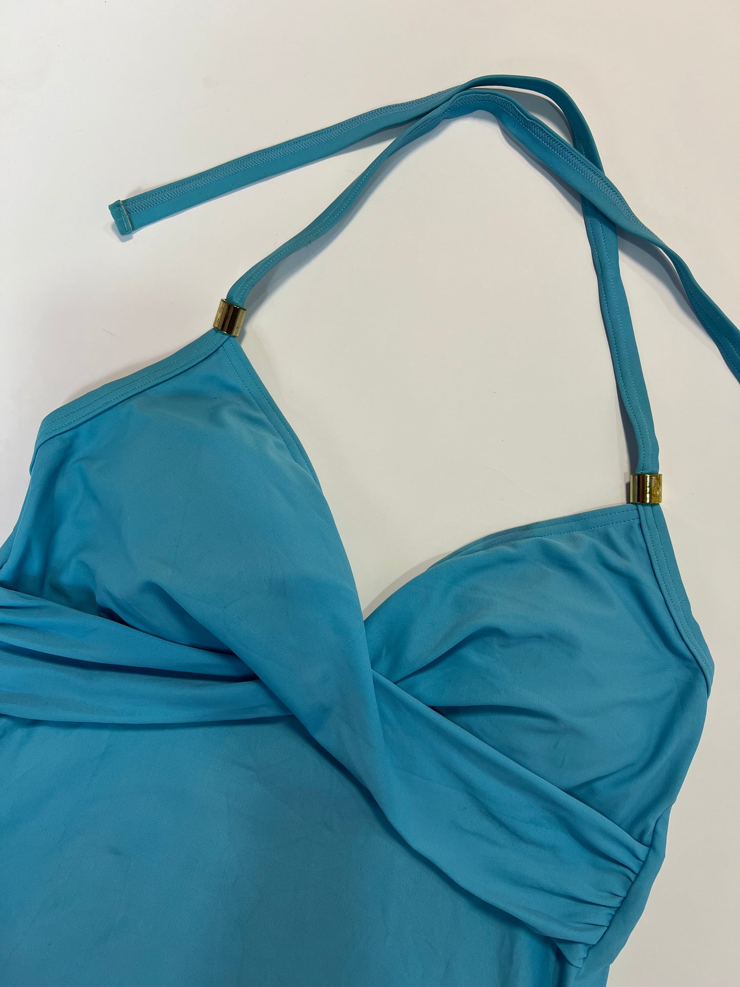 Blue Halter Tankini Top