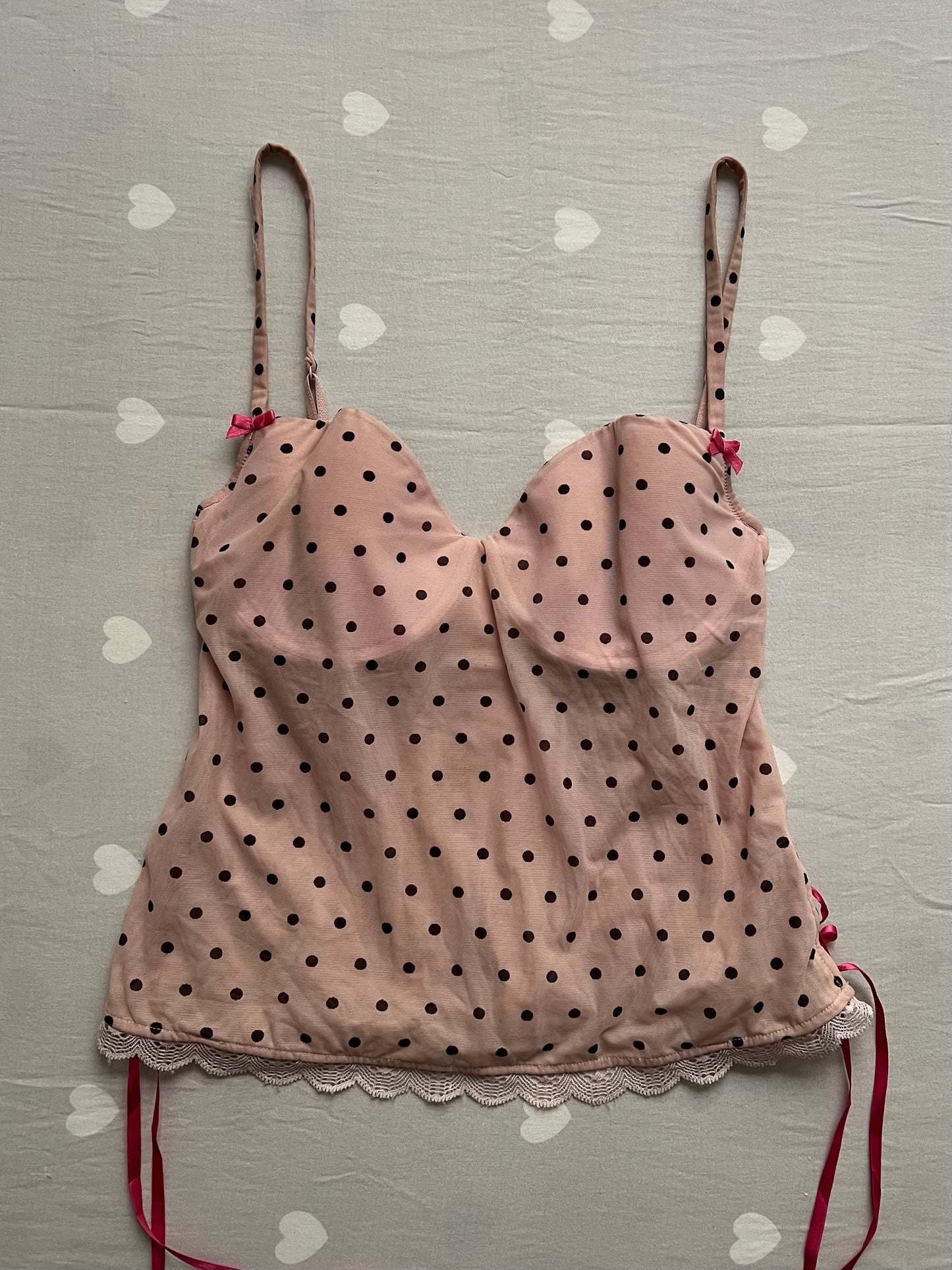 Victoria Secret polka dot corset cami