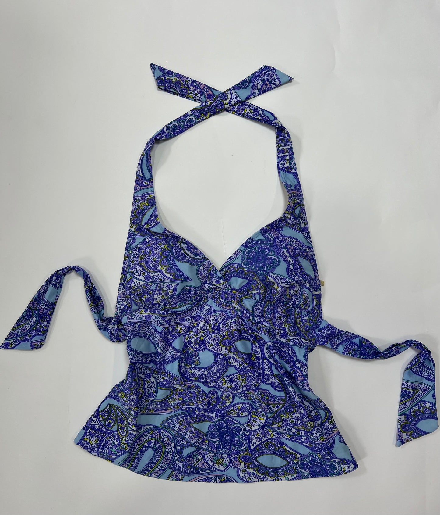 Blue Paisley Halter Top
