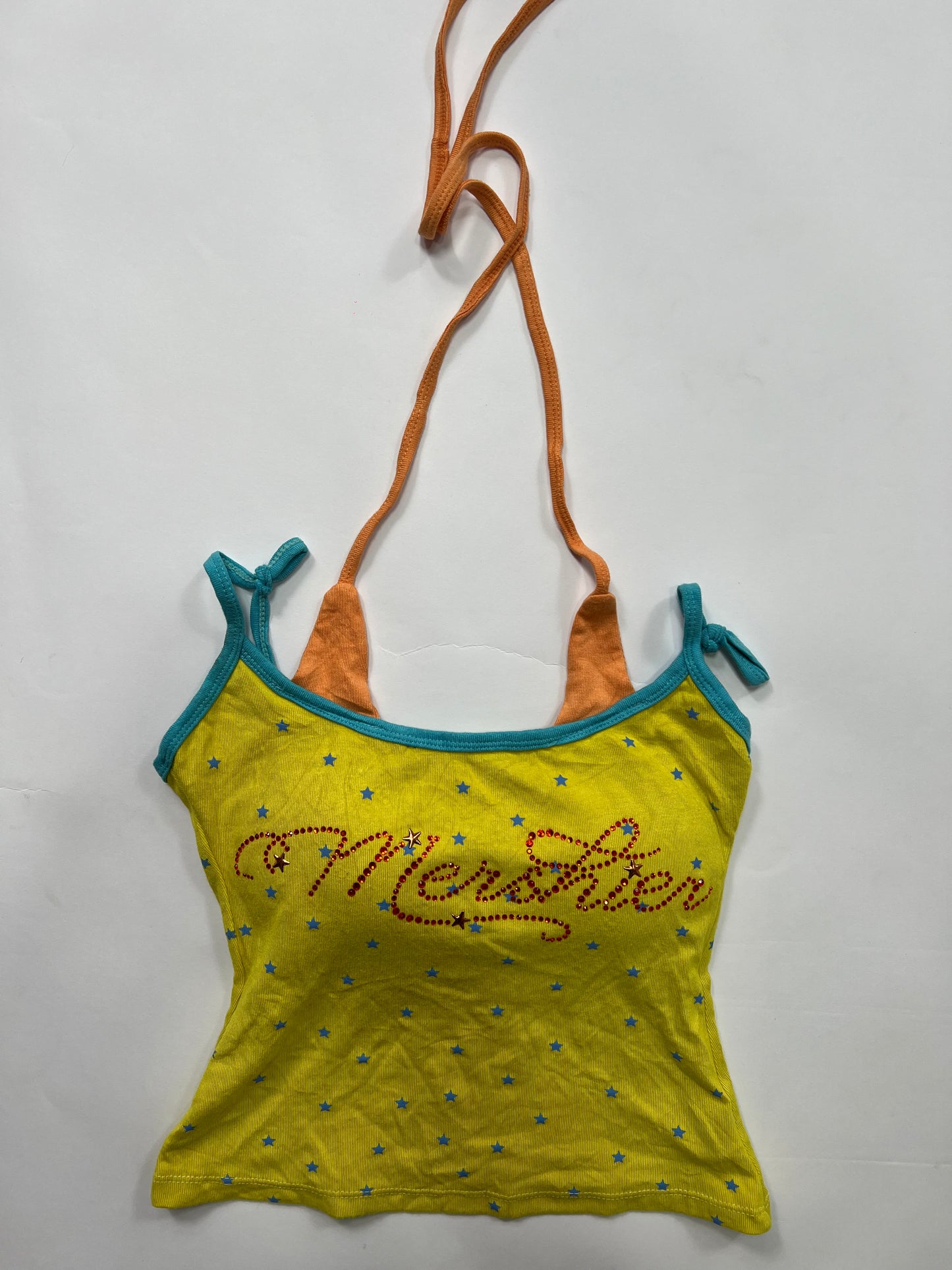Graphic Halter Layered Tank