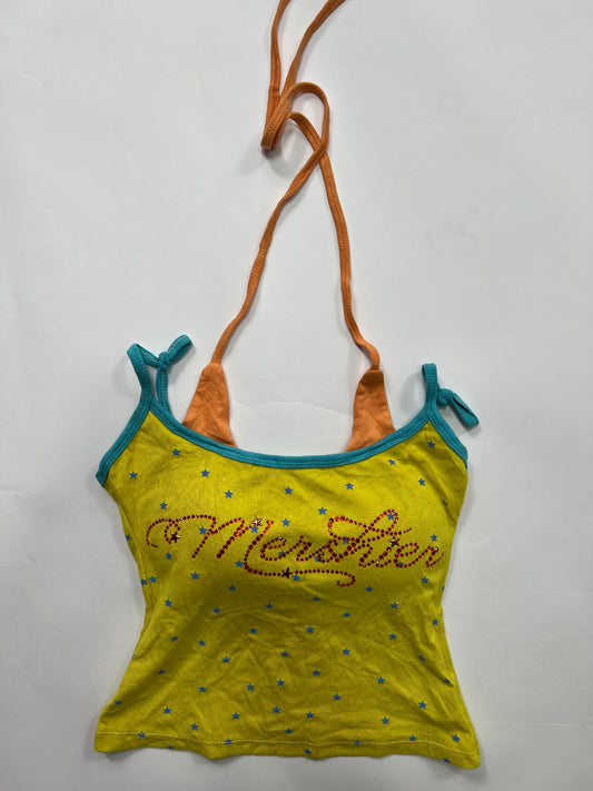 Graphic Halter Layered Tank