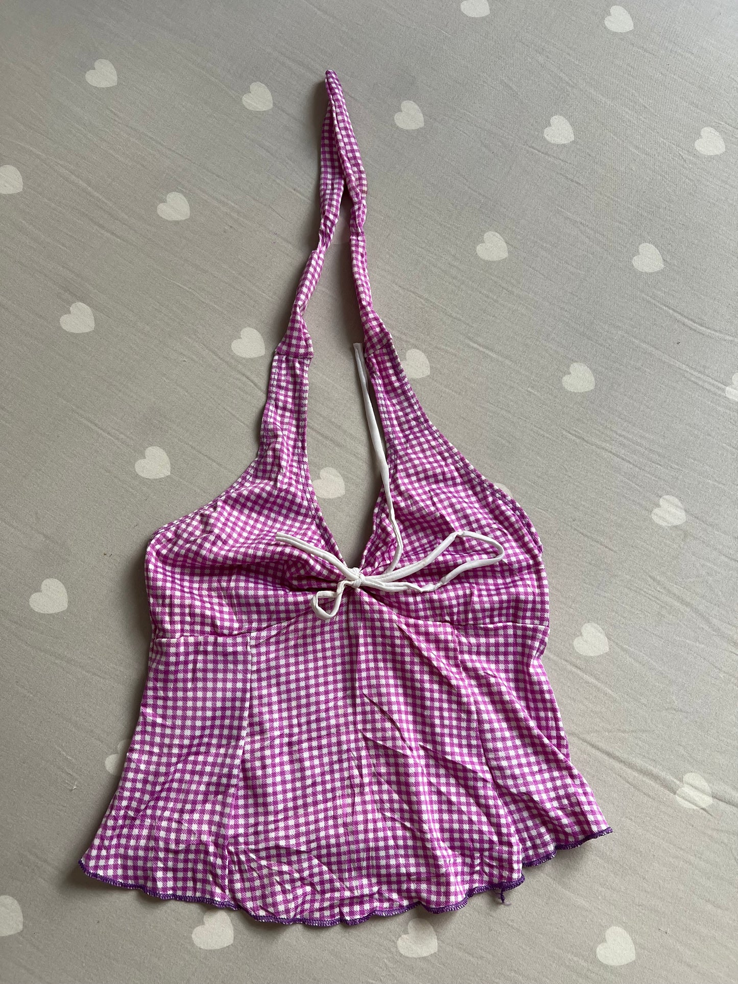 Gingham halter top