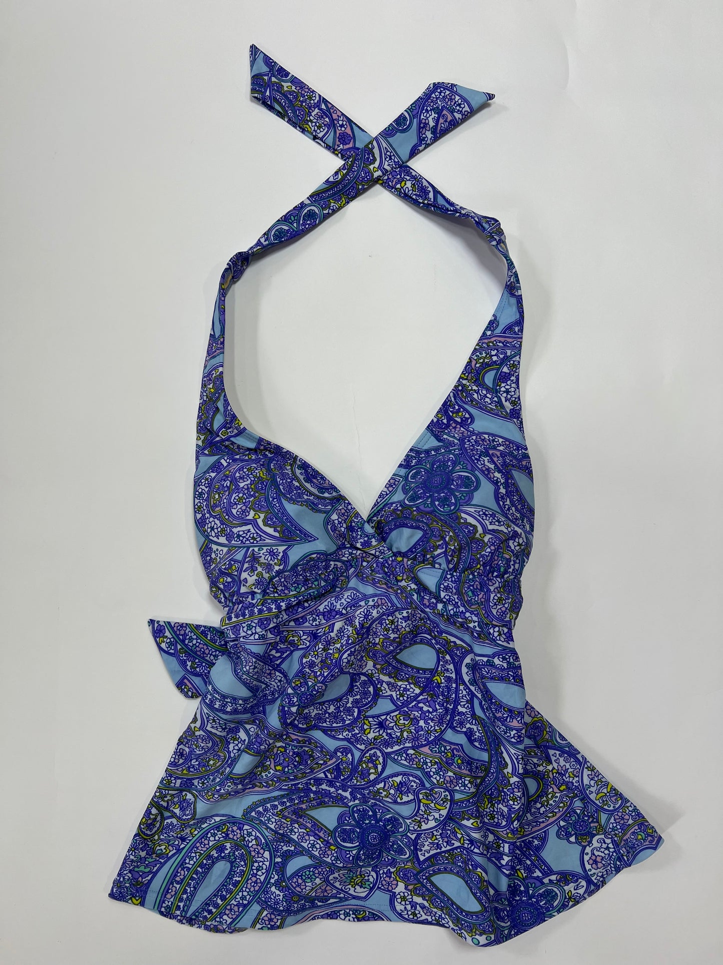 Blue Paisley Halter Top