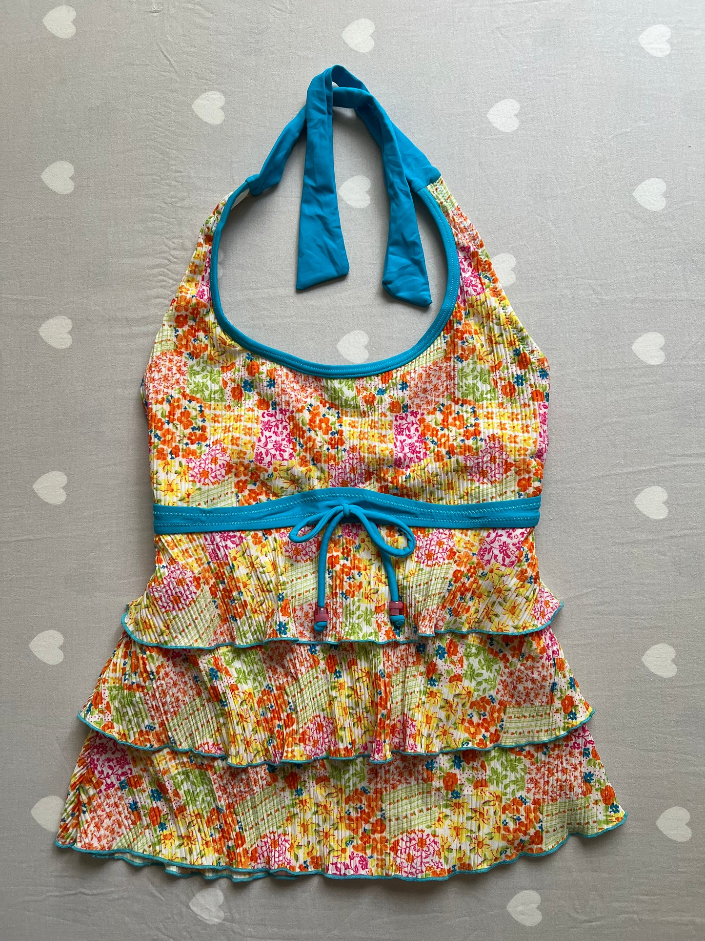 Ruffled floral print top