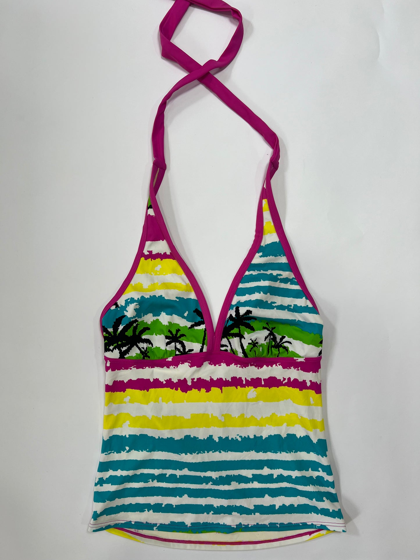 Tropical Stripe Halter Top